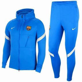 FC Barcelona blue hooded presentation tracksuit 2021/22 - Nike titanium