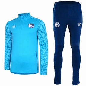Schalke 04 light blue training technical Soccer tracksuit 2020/21 - Umbro StretchMaterial