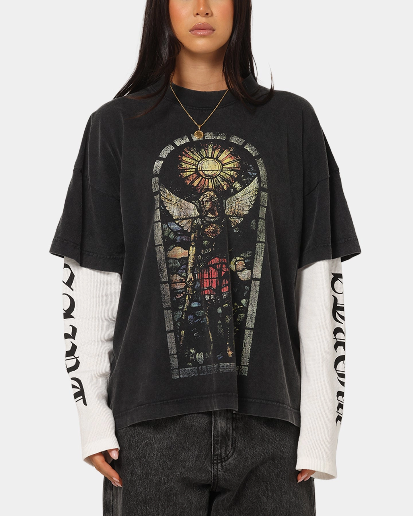 Saint Morta Kingdomcome Long Sleeve T-Shirt Vintage Black Timeless and Chic Urban Trend Look