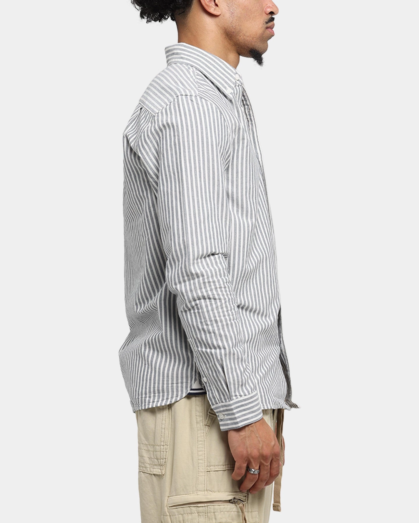 Ombre look Versatile Look Fred Perry Stripe Oxford Shirt Blue