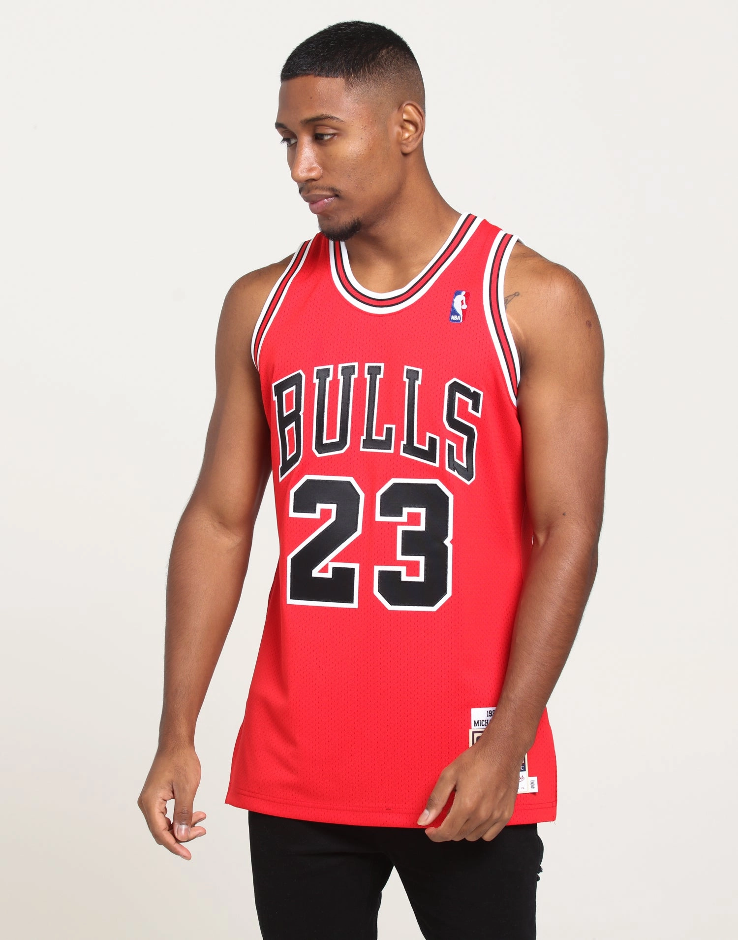Animal Print Mitchell & Ness Chicago Bulls Michael Jordan #23 Authentic NBA Jersey Red