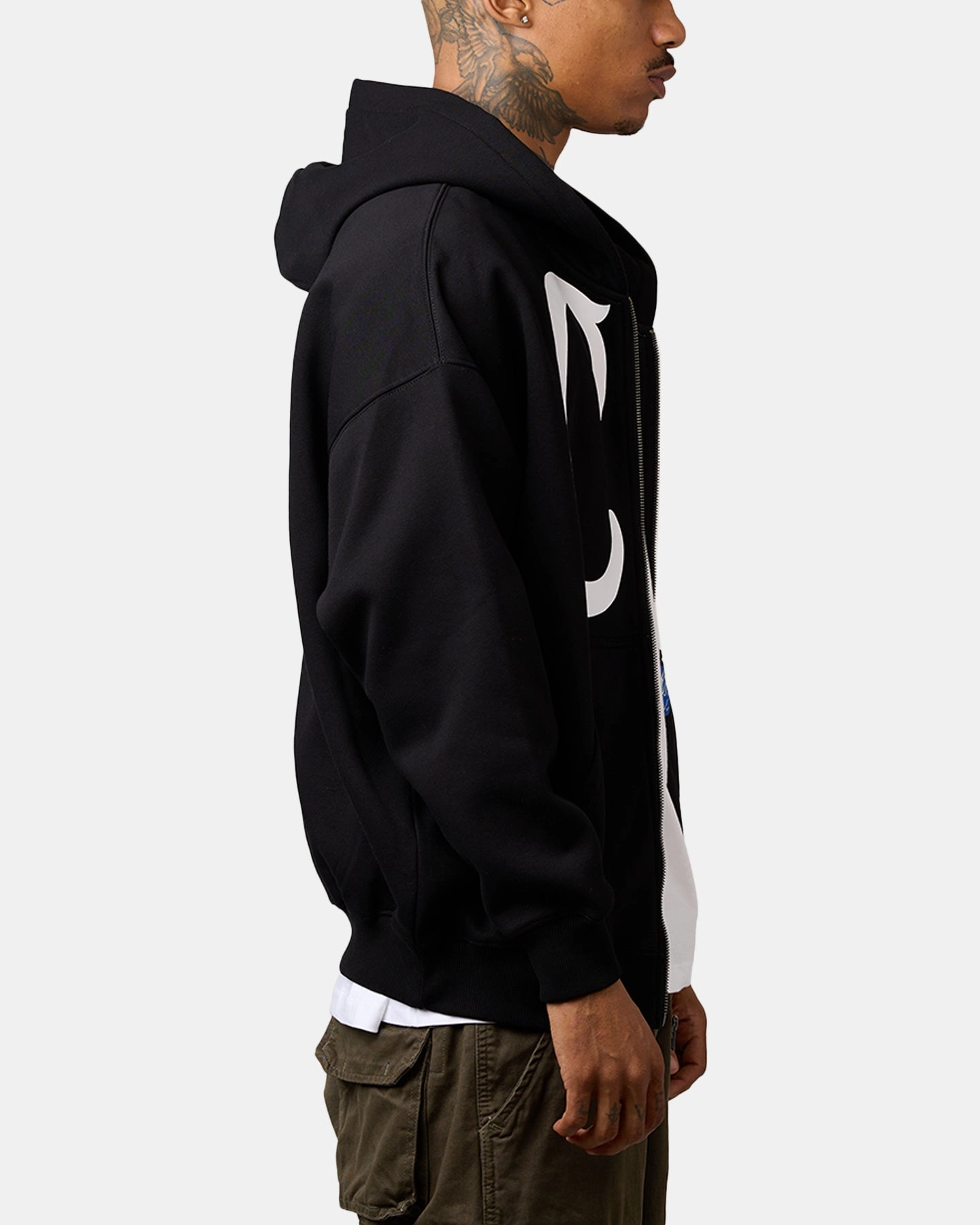 Carre Bigs Full Zip Hoodie Black Thermal Lining