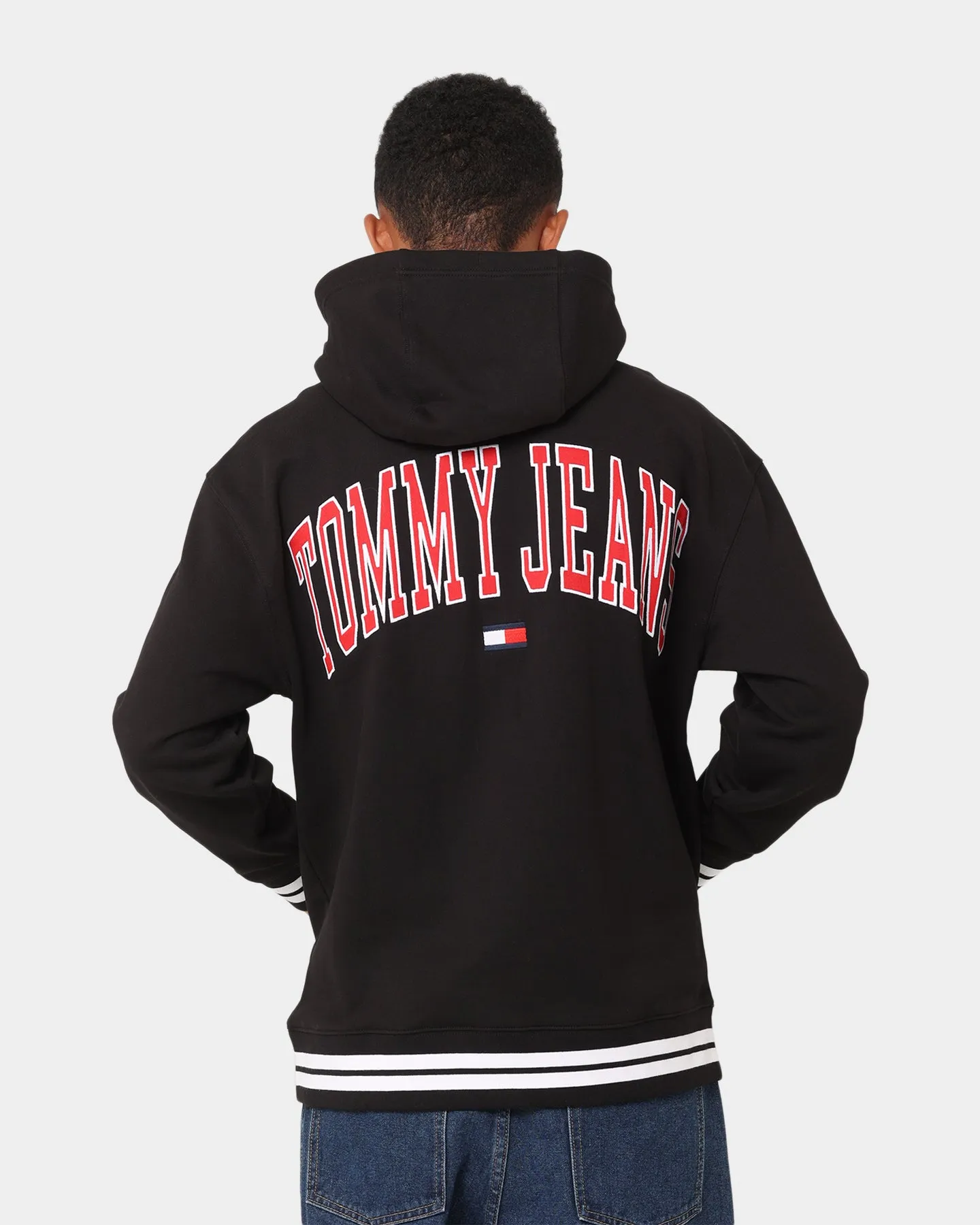 Tommy Jeans TJM Relaxed Collegiate Hoodie Black Patch Preserve