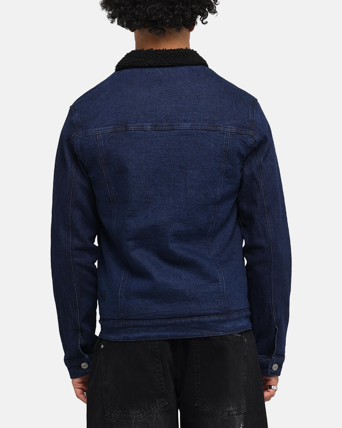 Saint Morta Sherpa Denim Zip Jacket Indigo/Black Eco Friendly Material