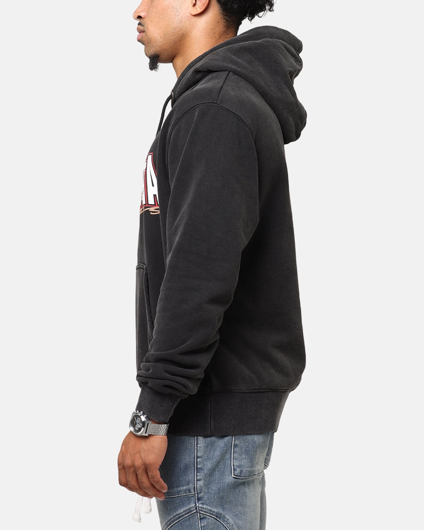 Saint Morta Studios Boxy Hoodie Vintage Black Layering Piece