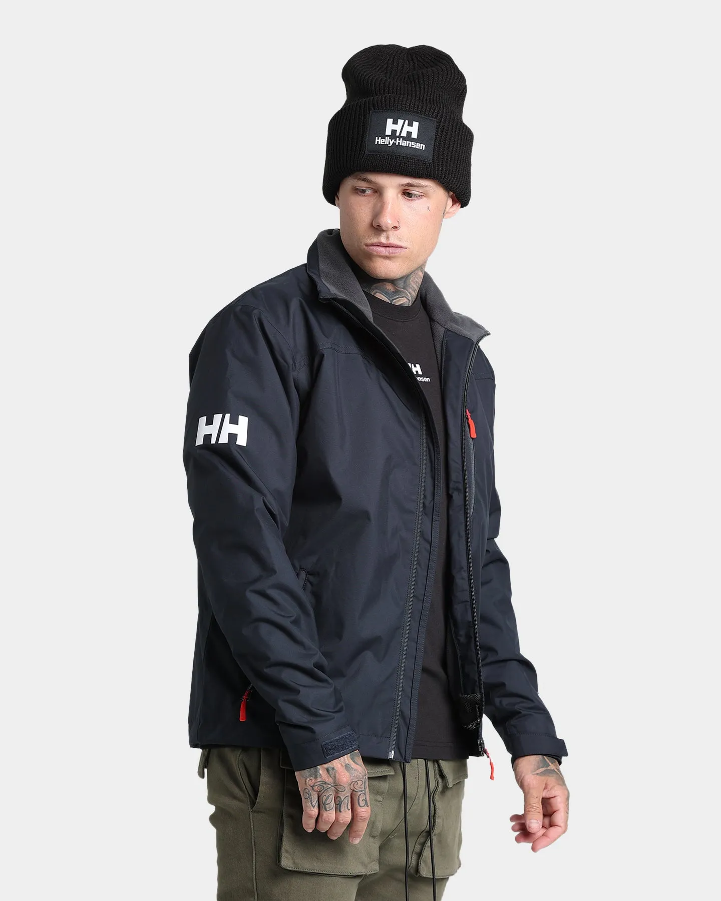 Helly Hansen Crew Midlayer Jacket Navy practice session