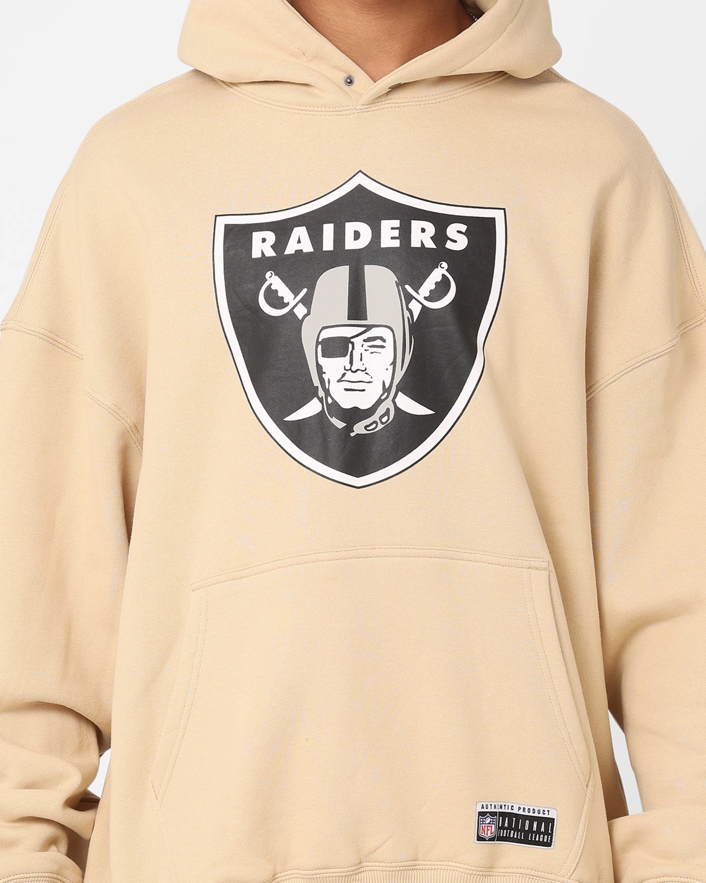 Time Train Majestic Athletic Las Vegas Raiders Core Nick Hoodie Pale Khaki