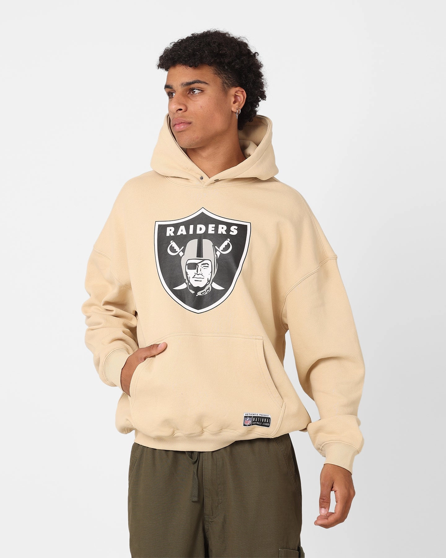 Grant Majestic Athletic Las Vegas Raiders Core Nick Hoodie Pale Khaki