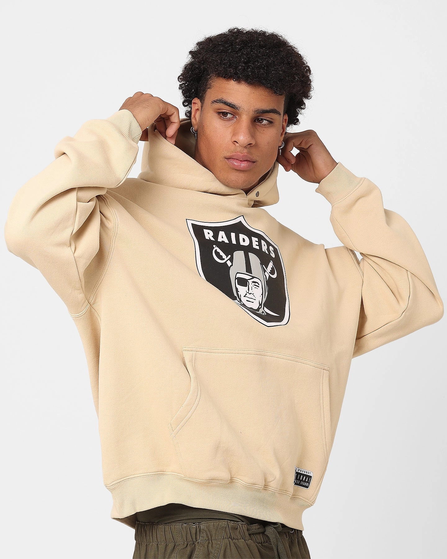 Empathy Majestic Athletic Las Vegas Raiders Core Nick Hoodie Pale Khaki