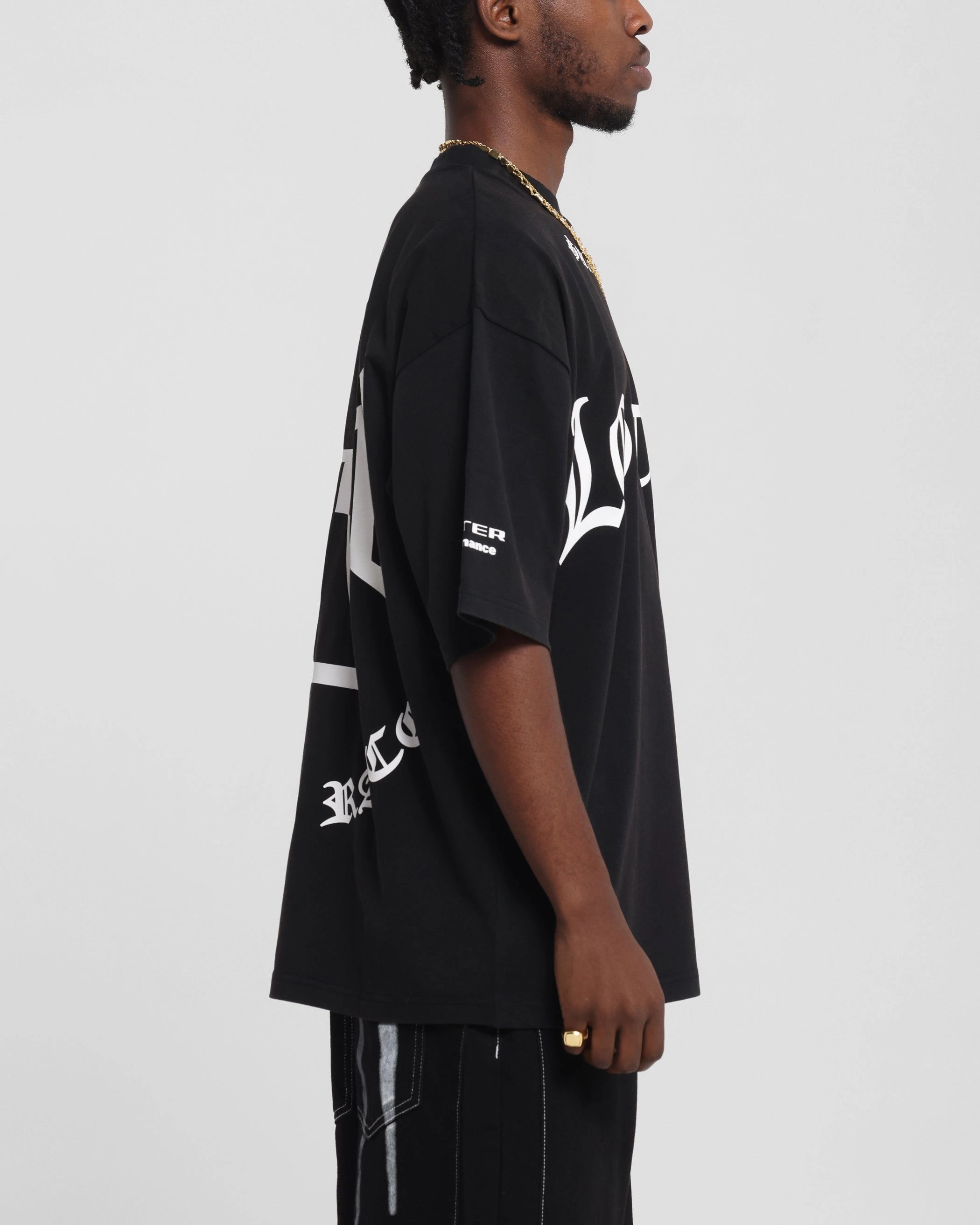 Loiter Biker Vintage T-Shirt Vintage Black Relaxed Design