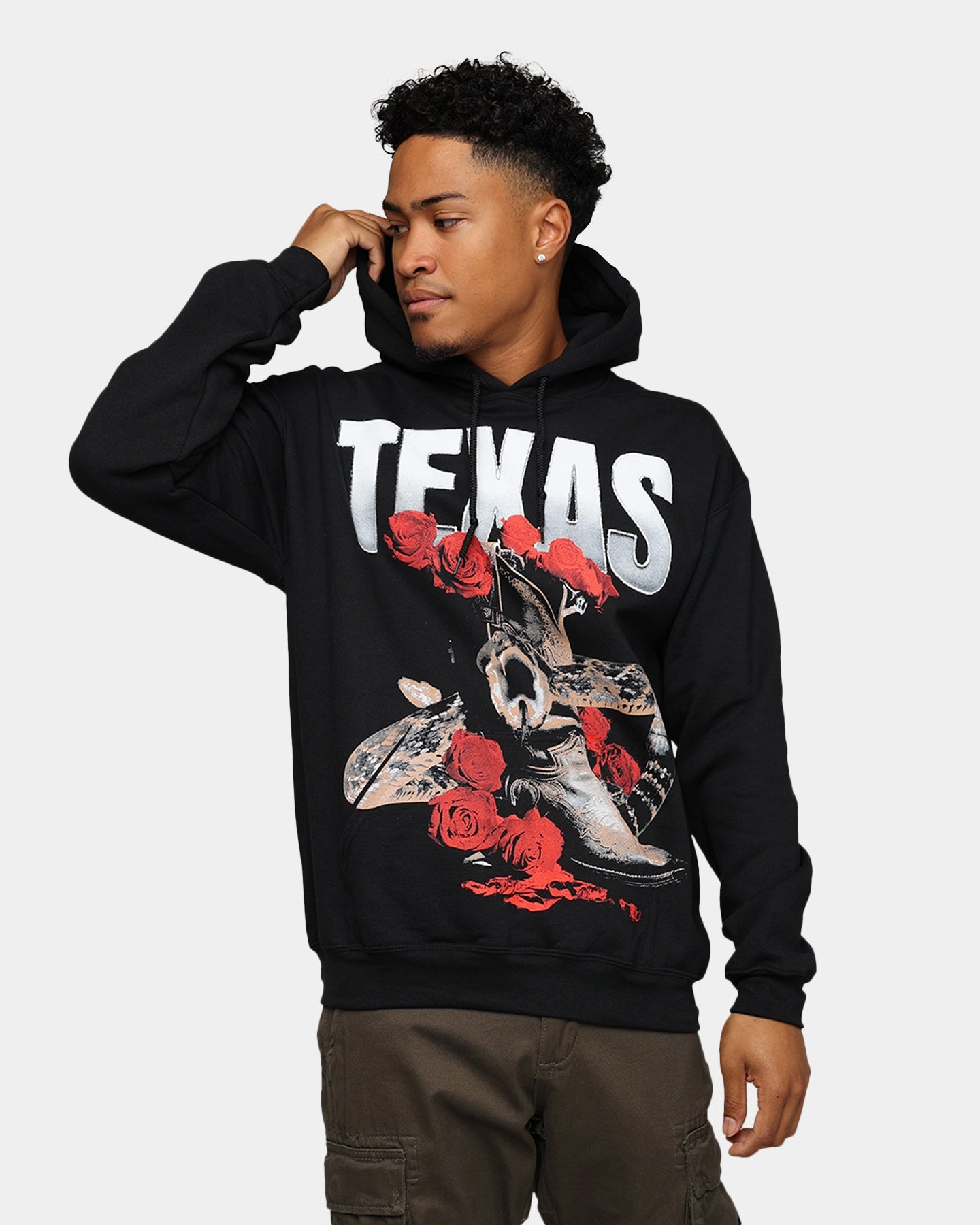 Announce Daily Fit Goat Crew Texas Vintage Hoodie Black