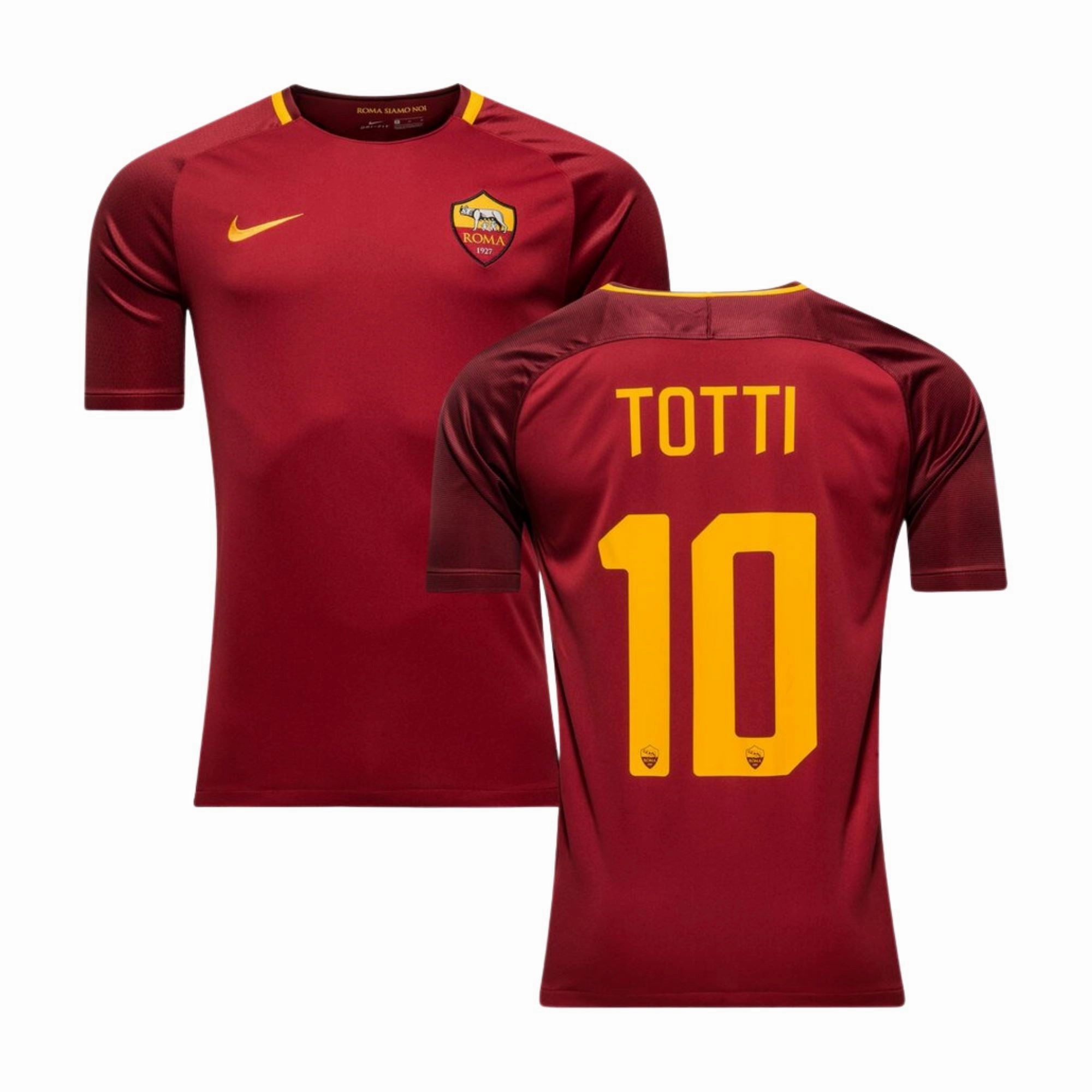 Soft Binding Edges Eco Friendly Material 2017 AS Roma Home Jersey Totti #10
