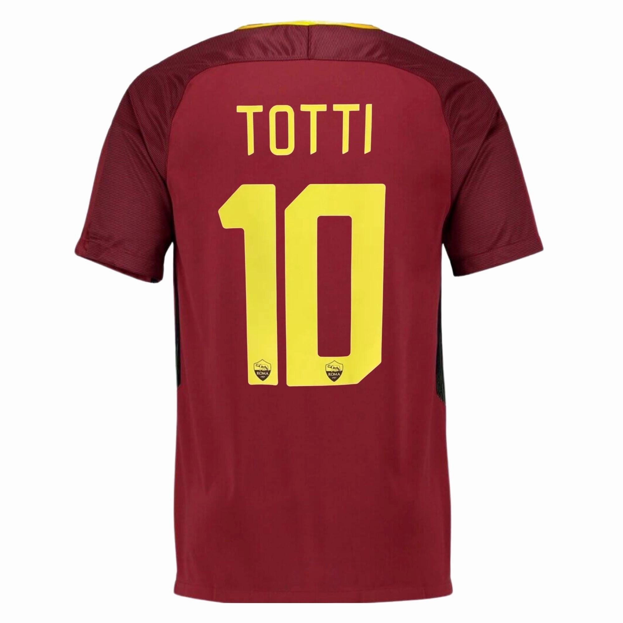 2017 AS Roma Home Jersey Totti #10 Non Restrictive Mobility Cut Non Restrictive Cut