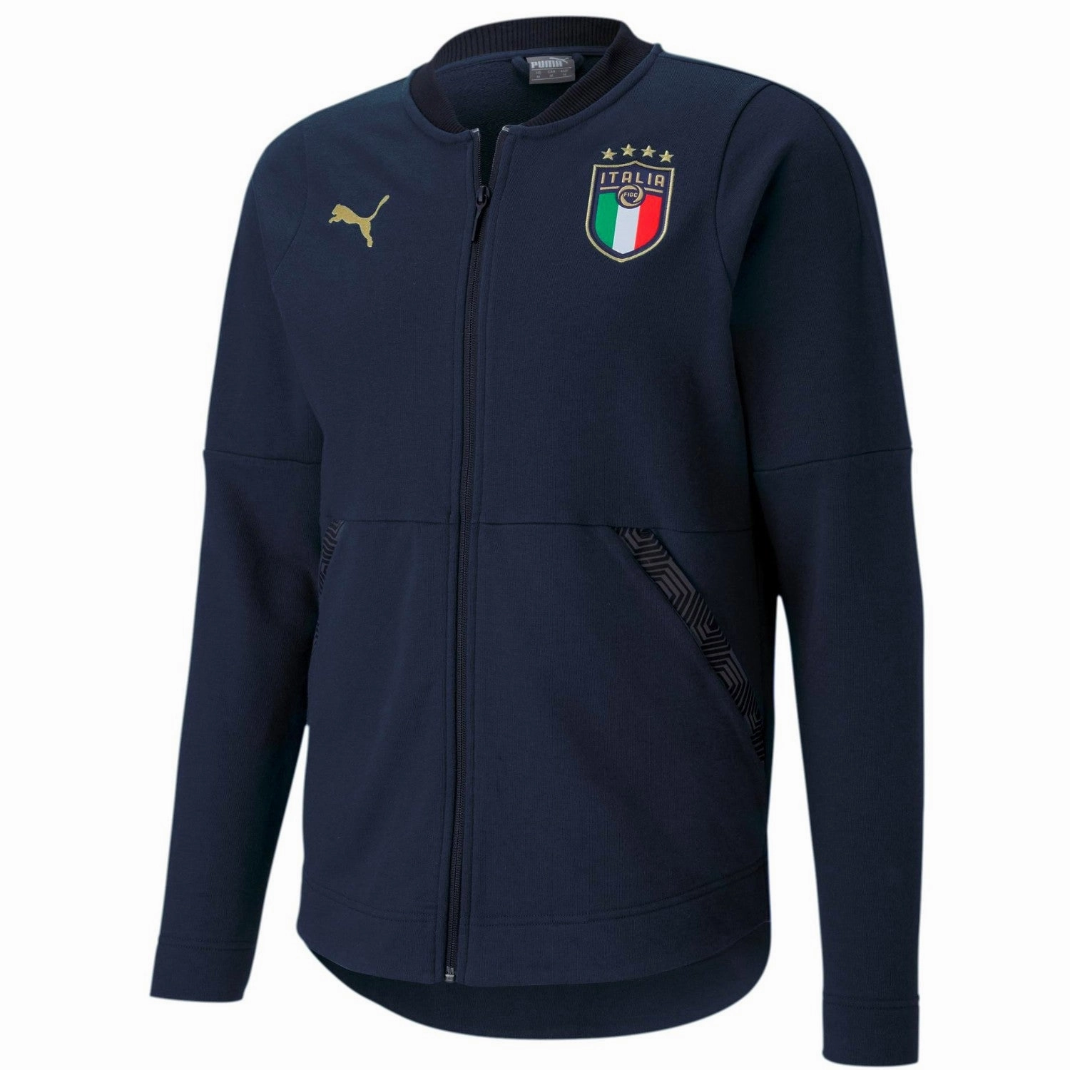 Italy navy Casual presentation Soccer tracksuit 2020/21 - Puma Practical Comfort Functional Apparel