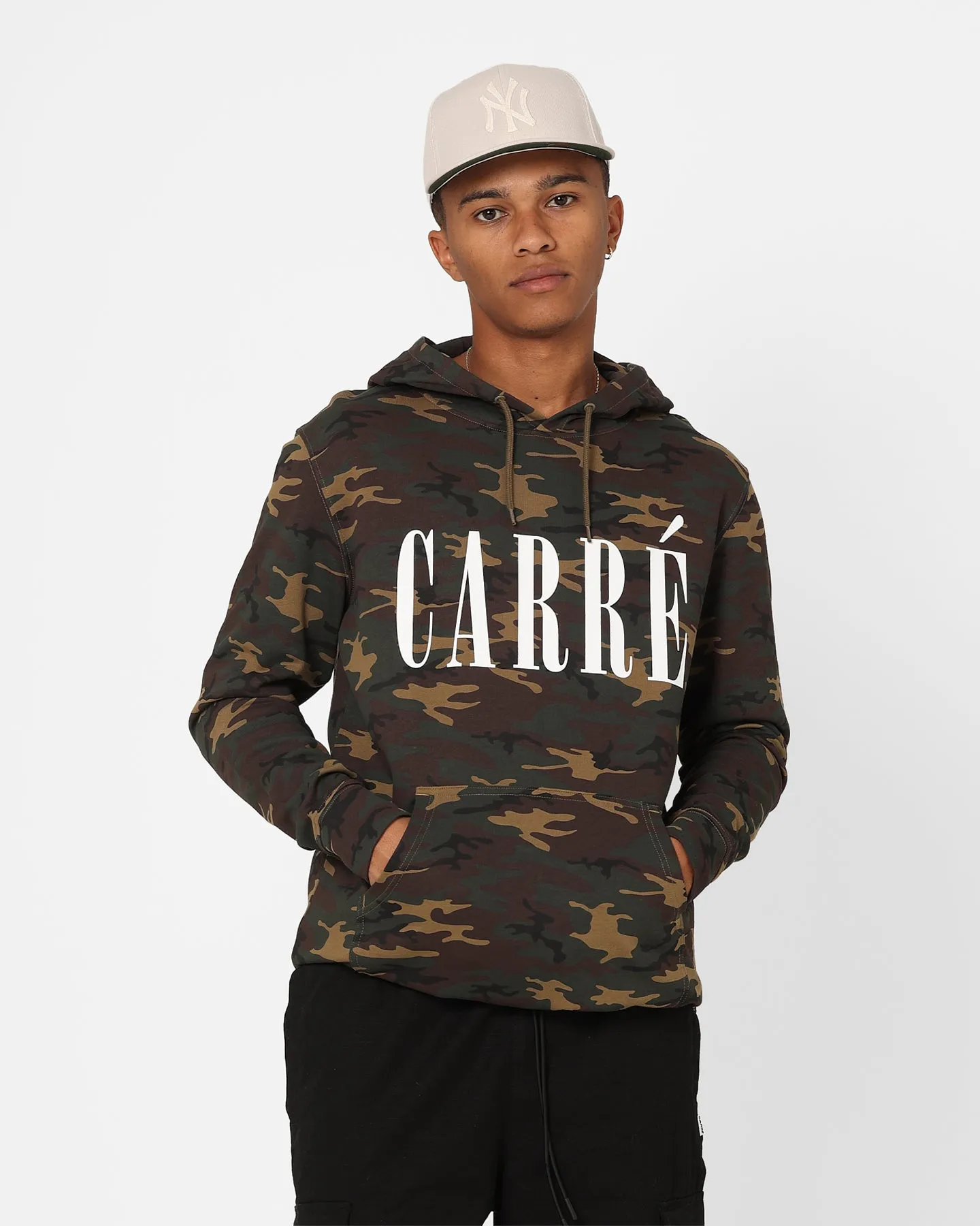 packable Carre Serif Camo Hoodie Camo