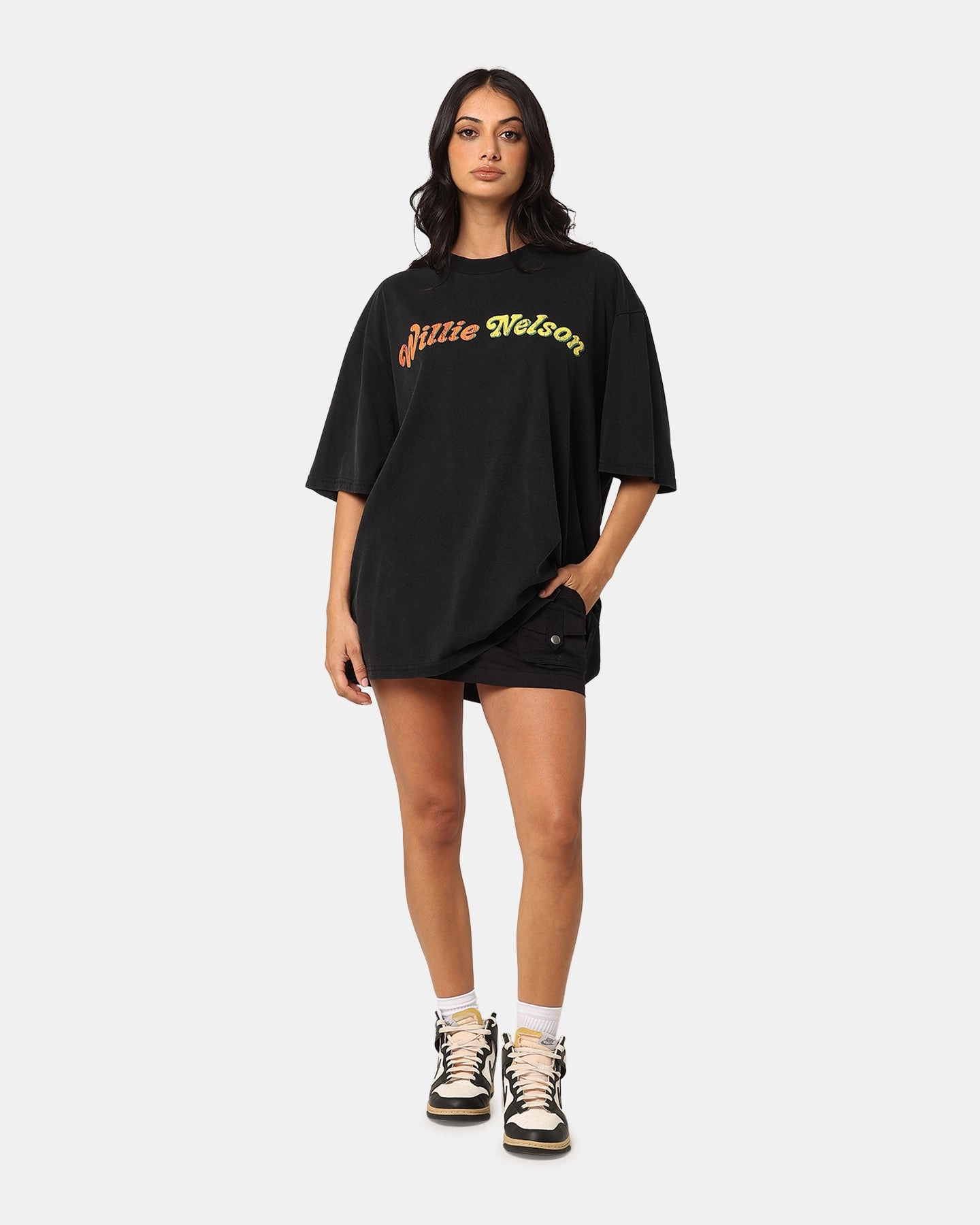 Moisture wicking Travel convenience Willie Nelson Willie Nelson T-Shirt Washed Black