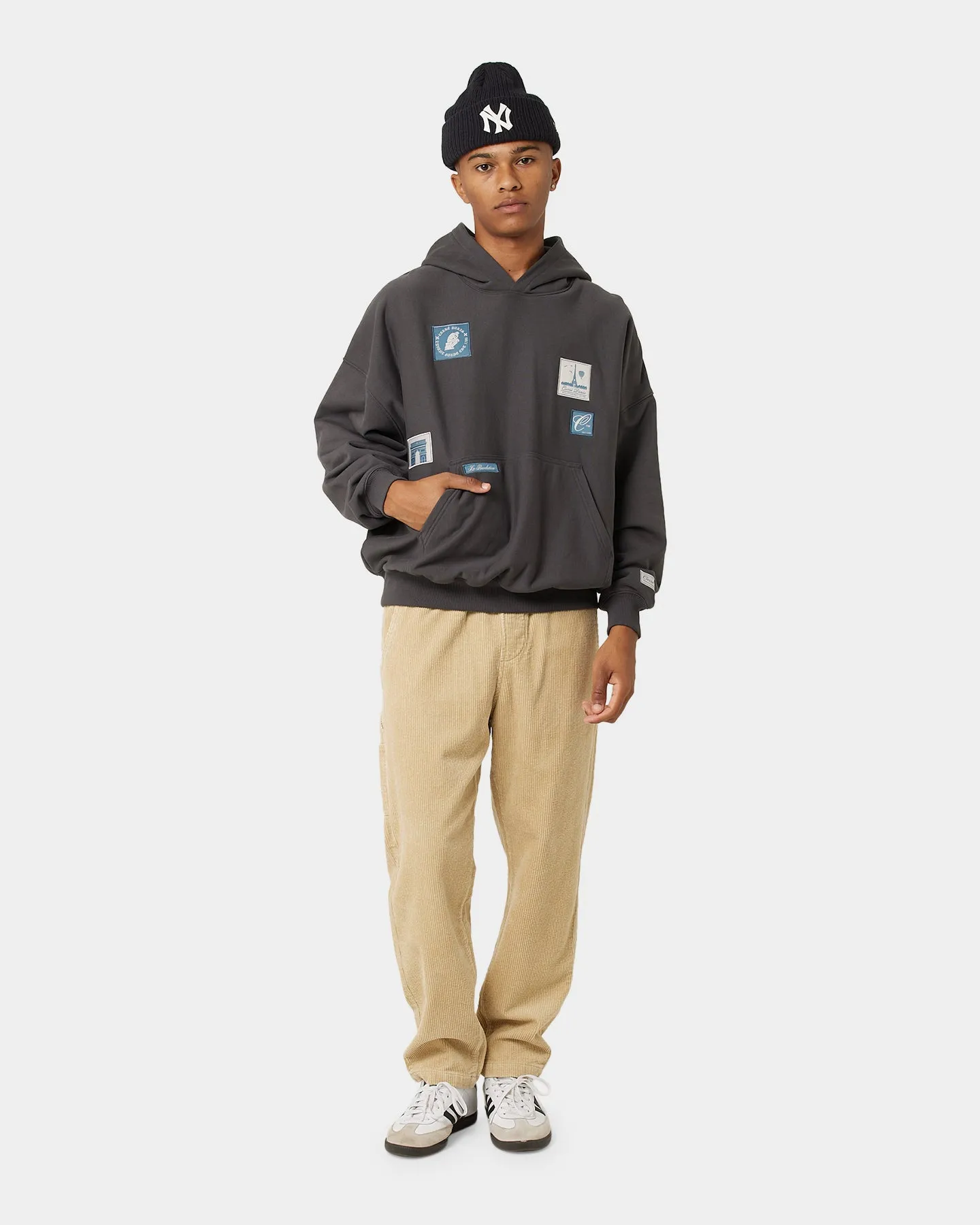 Carre Avant Oversized Hoodie Coal Attraction Hooded Storage Compartment