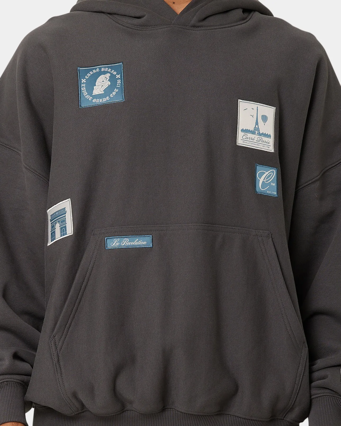 Practical Jacket Carre Avant Oversized Hoodie Coal