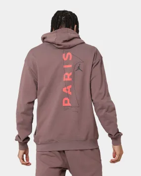 Allure Jordan X Paris Saint-Germain Fleece Pullover Hoodie Plum Eclipse