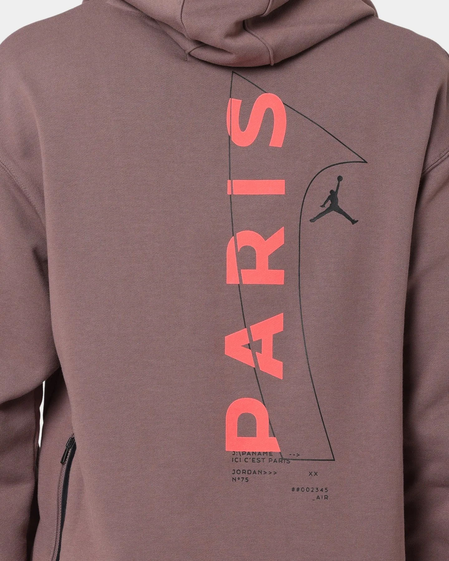 Jordan X Paris Saint-Germain Fleece Pullover Hoodie Plum Eclipse Reward Summer Wear