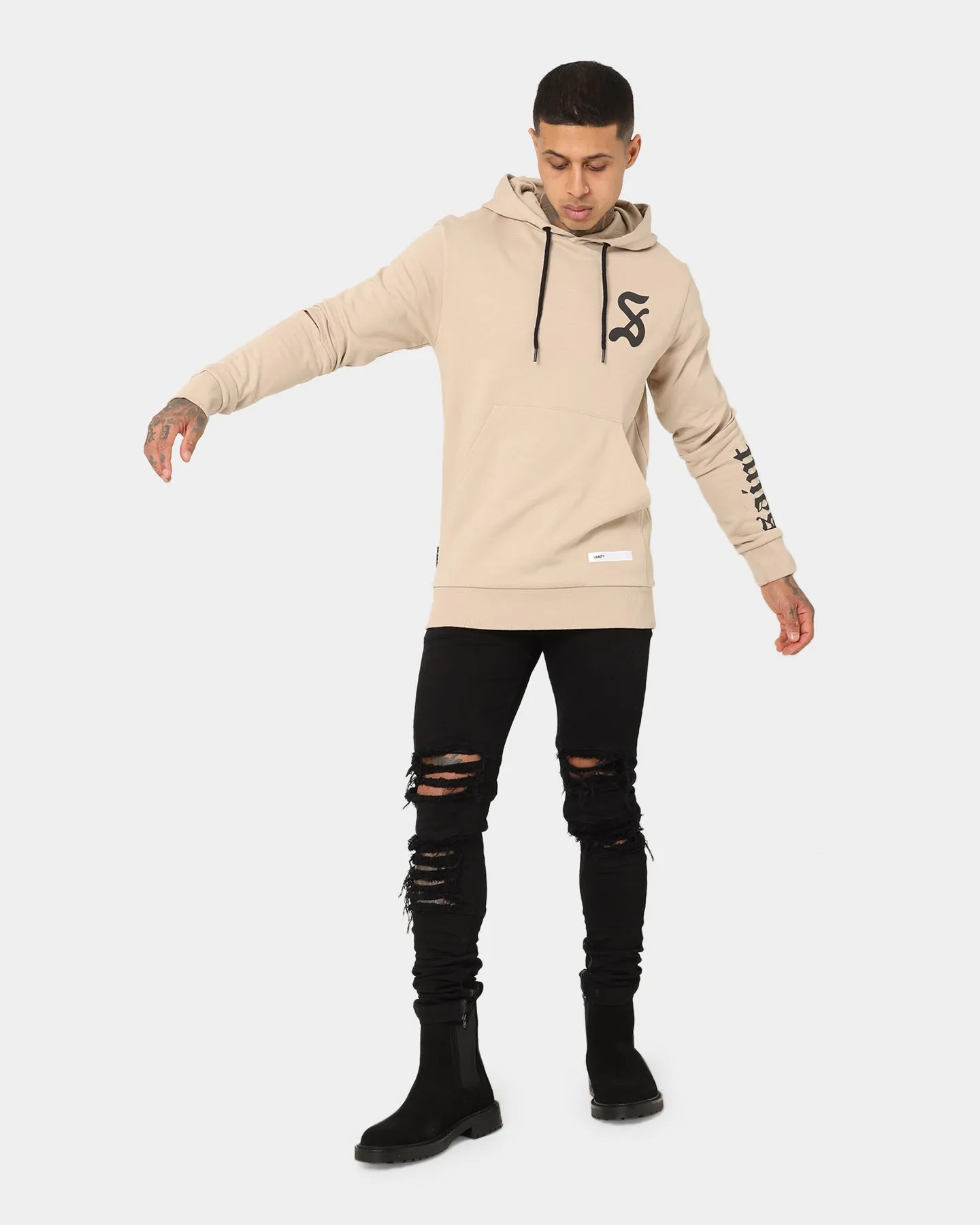 Saint Morta Gothica New Age Hoodie Stone/Black Easy Movement