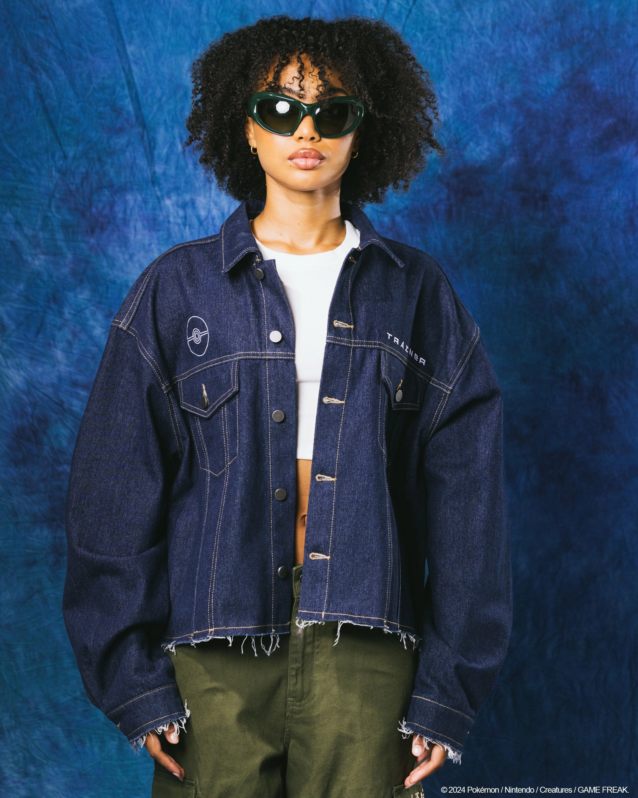 Pok??mon By Loiter Pikachu Denim Jacket Indigo Minimalist