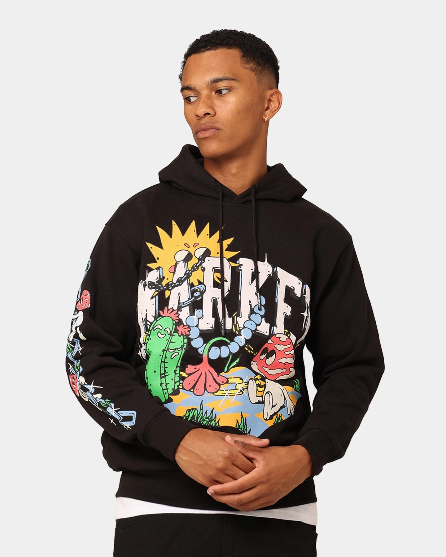 suitable for individual sports suitable for dance parties Market Fantasy Farm Pullover Hoodie Black