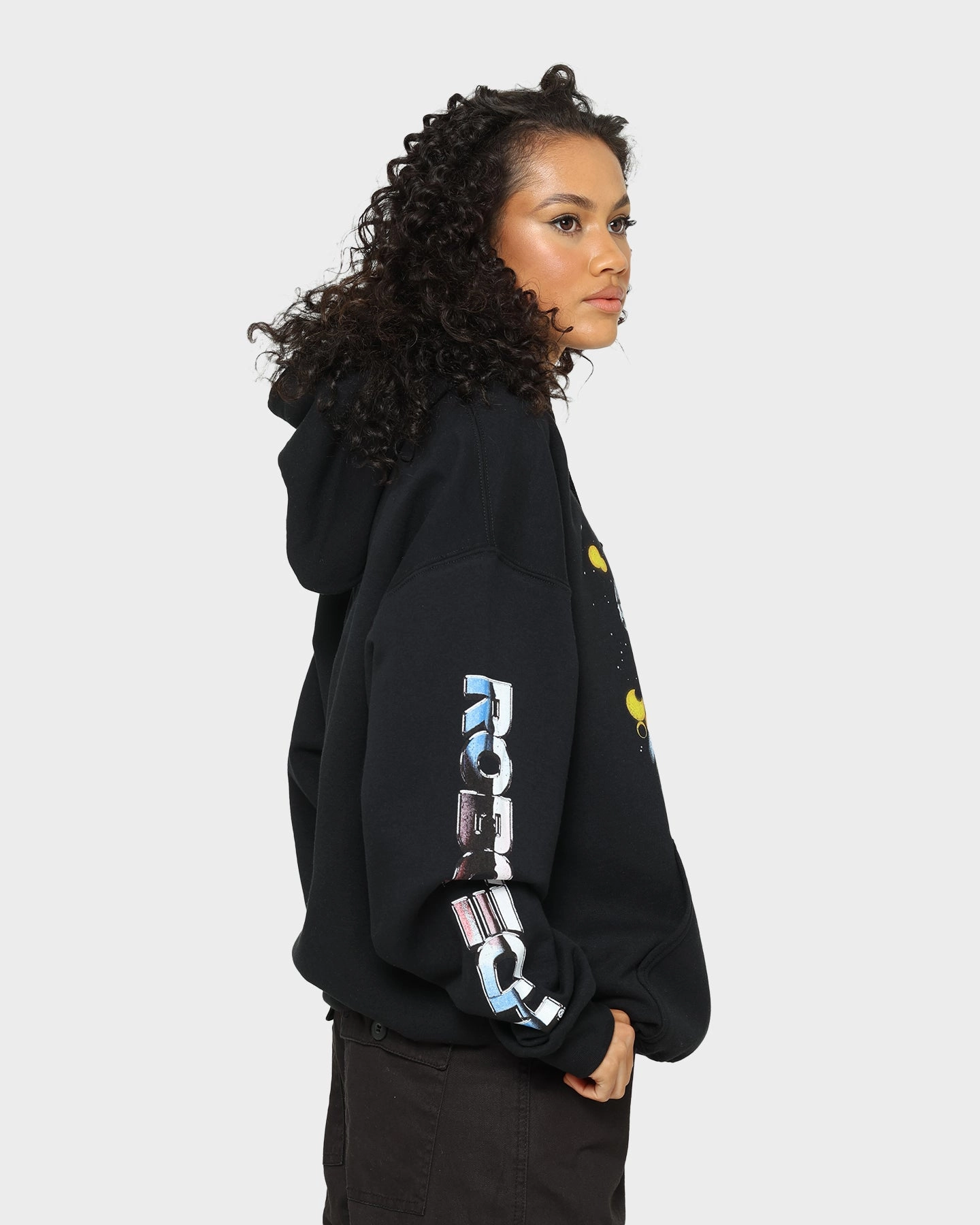 American Thrift X Robotech Macros Saga Hoodie Black casual lunch