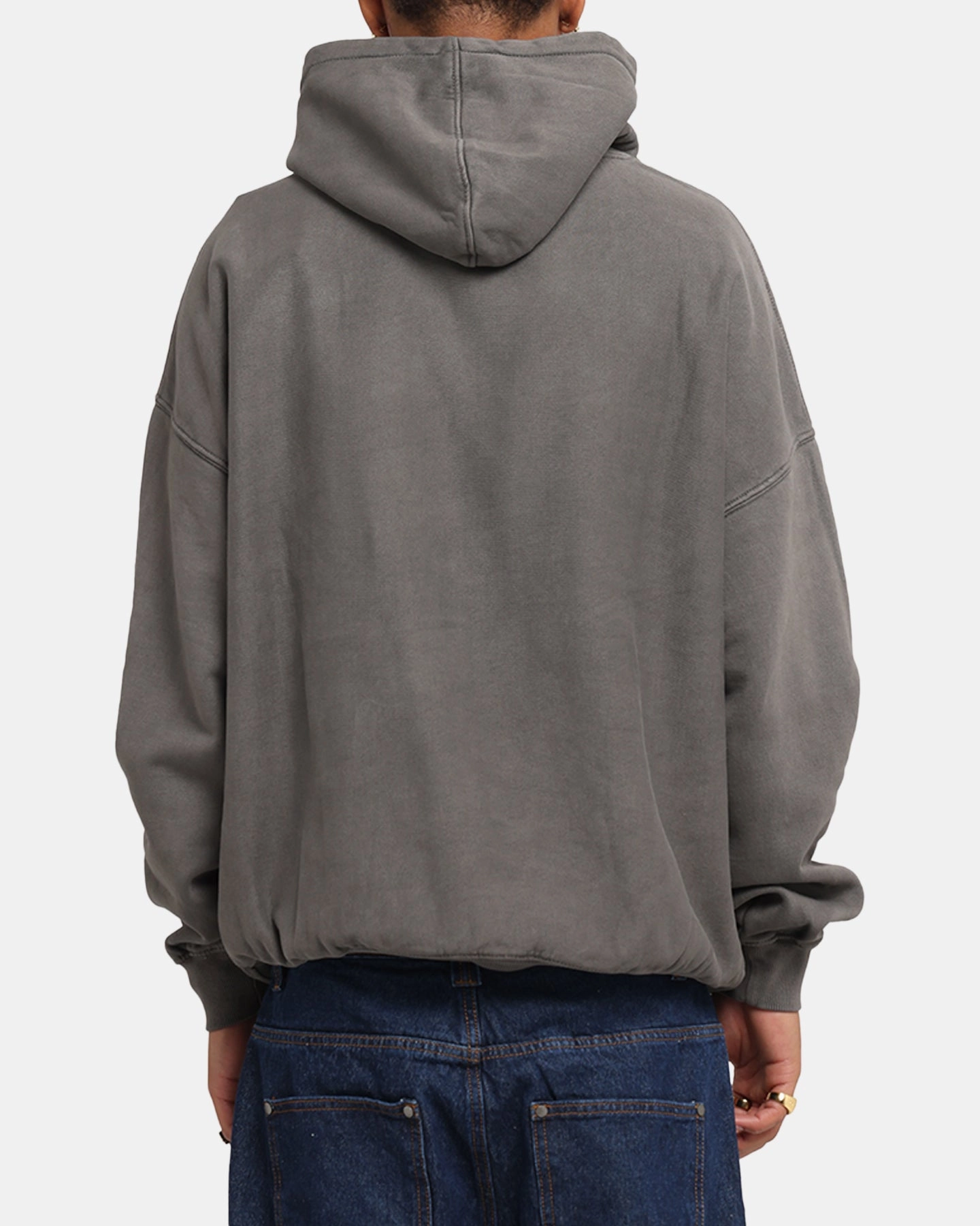 Carre Sacred Letter Hoodie Washed Charcoal Music Festival Style