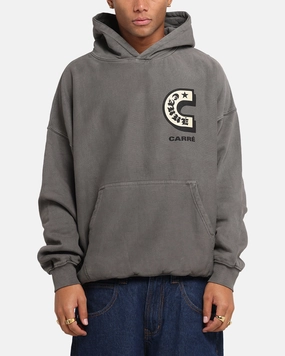 Carre Sacred Letter Hoodie Washed Charcoal Low Impact Processing Signature Piece