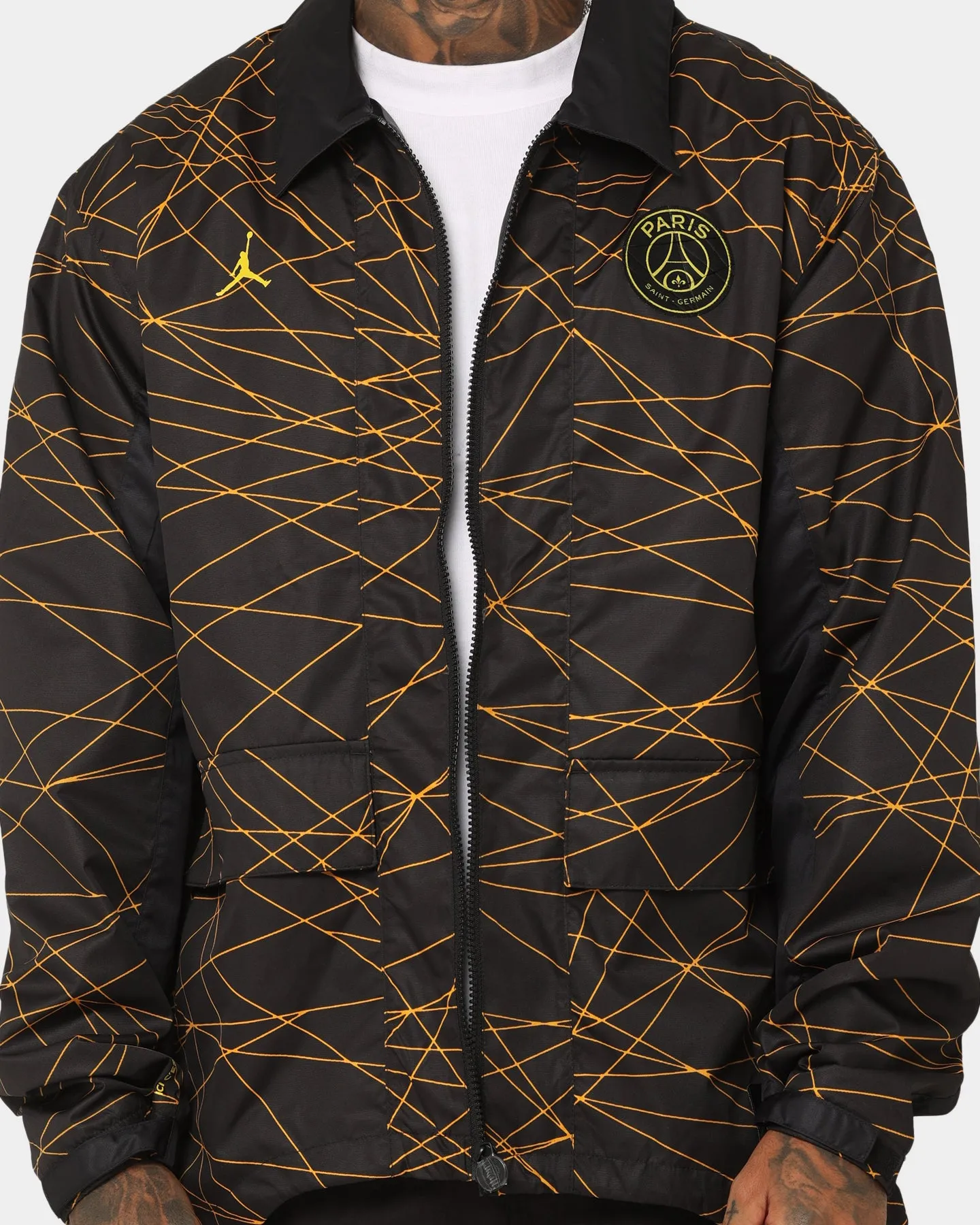 Jordan X Paris Saint-Germain Anthem Jacket Black/Tour Yellow sunny