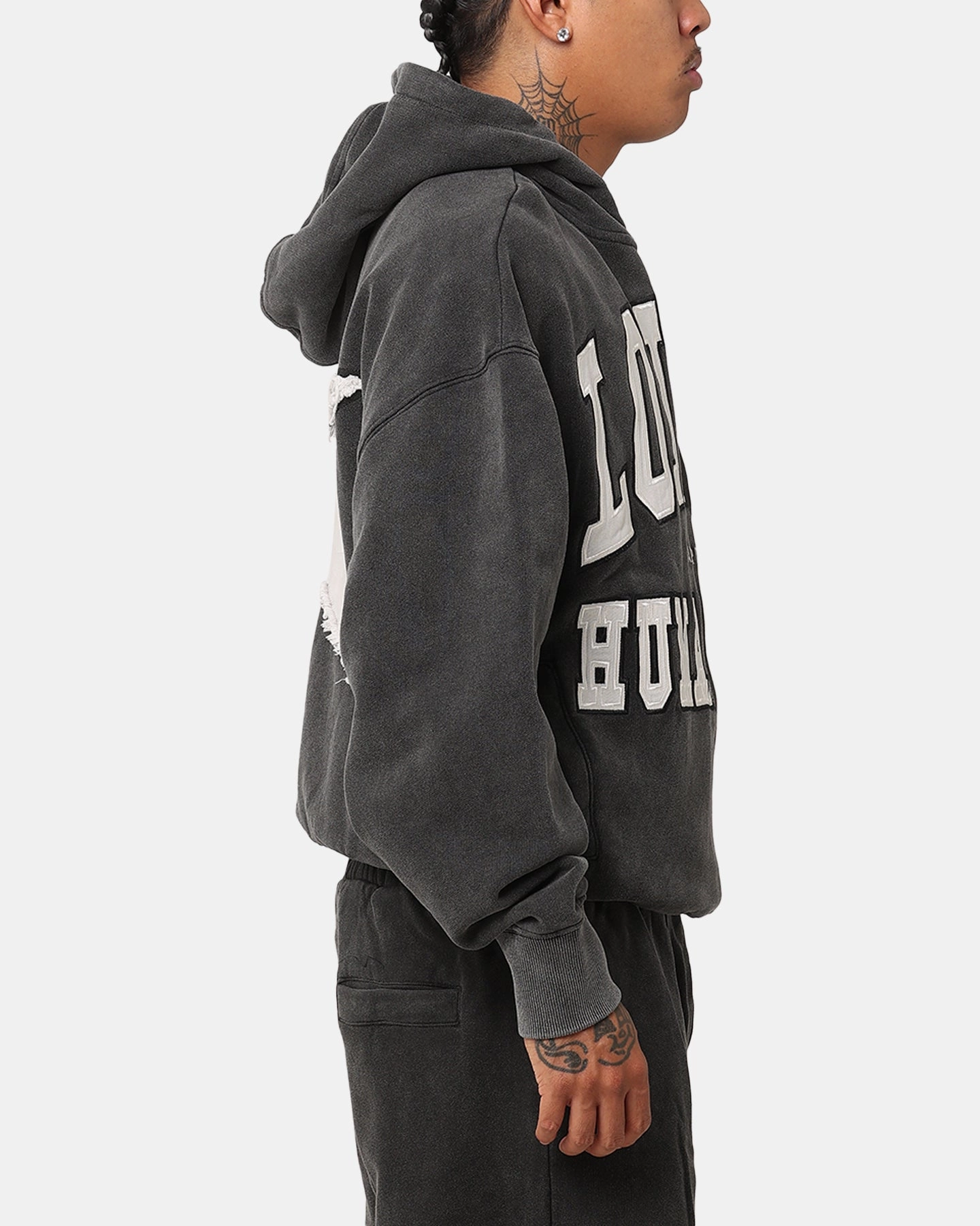 Luggage Loiter College Dropout Hoodie Washed Black