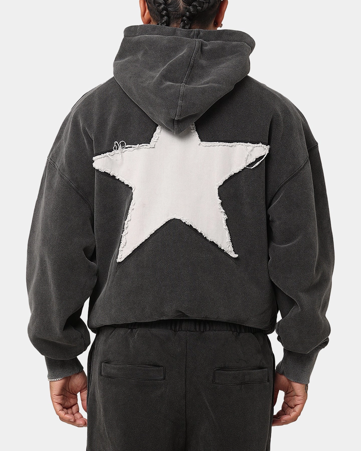 Patience Loiter College Dropout Hoodie Washed Black