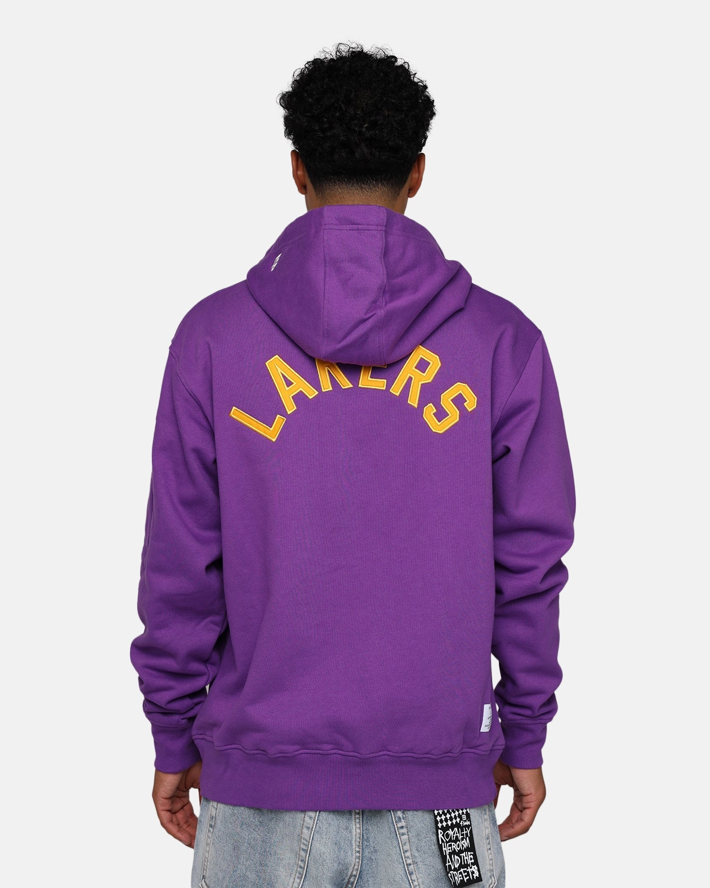 Double Stitched Edging Comfortable-fit New Era X Alpha Industries Los Angeles Lakers Zipper Hoodie Purple