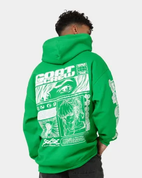 Goat Crew Harajuku Hoodie Green Philanthropy Odor Resistant Fabric