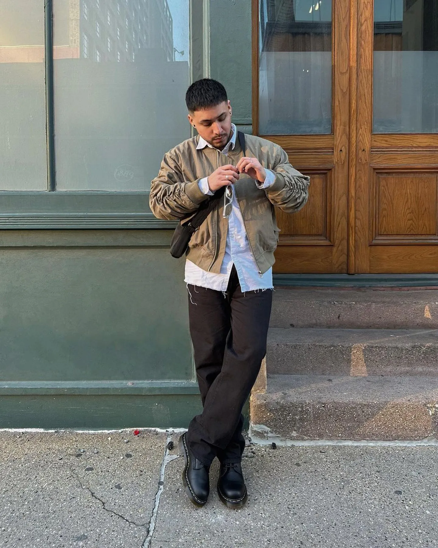 MNML Upscale Bomber Jacket Olive release neutral - colored