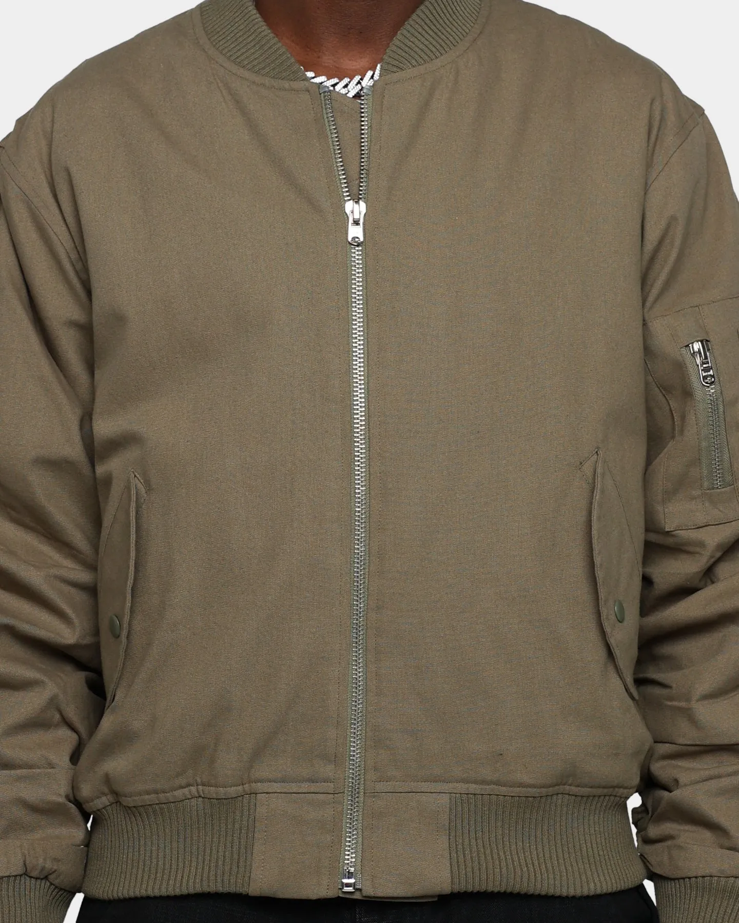 MNML Upscale Bomber Jacket Olive Weather Ease