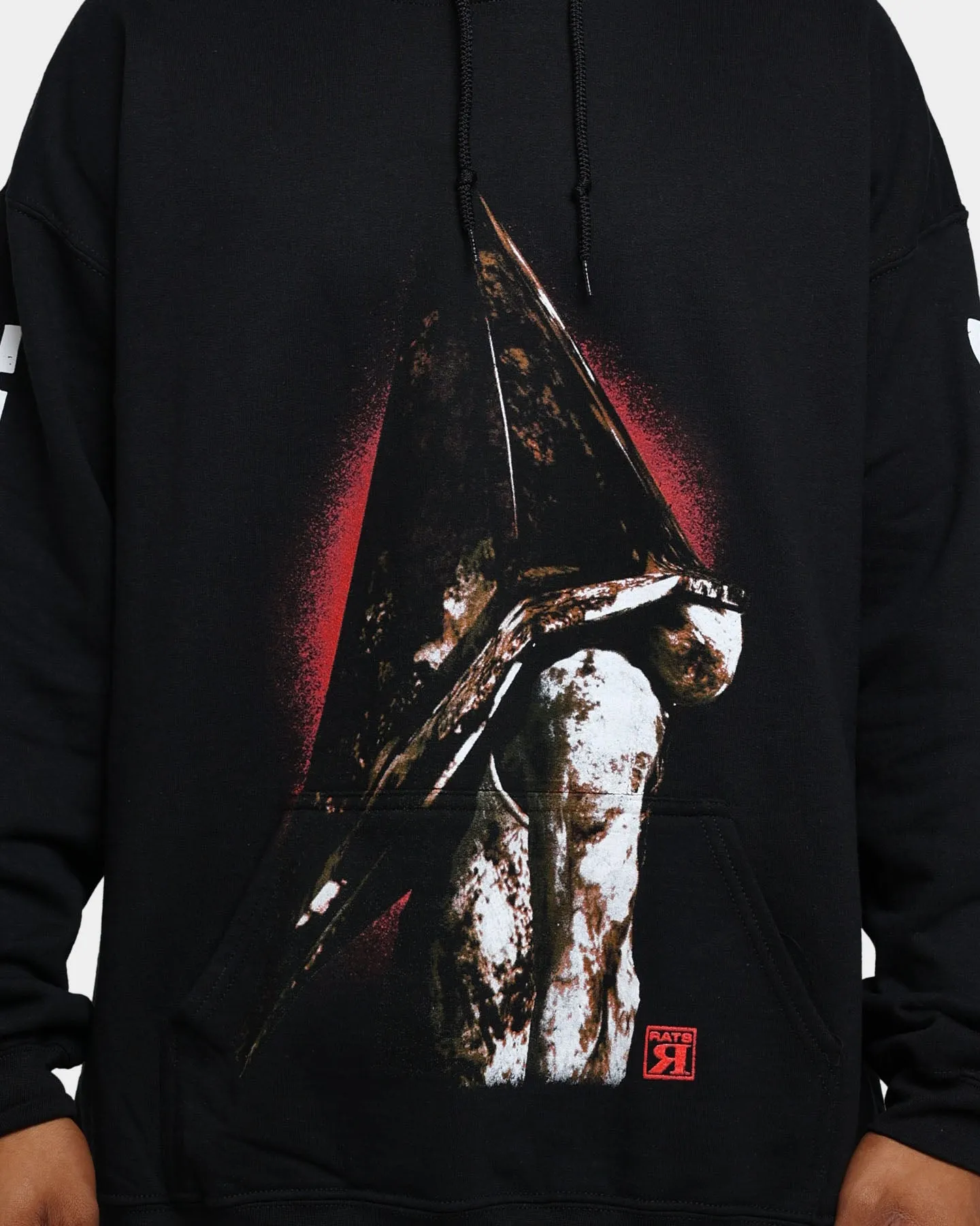 festival Daily Wear Rats Get Fat X Silent Hill Pyramid Head Hoodie Black