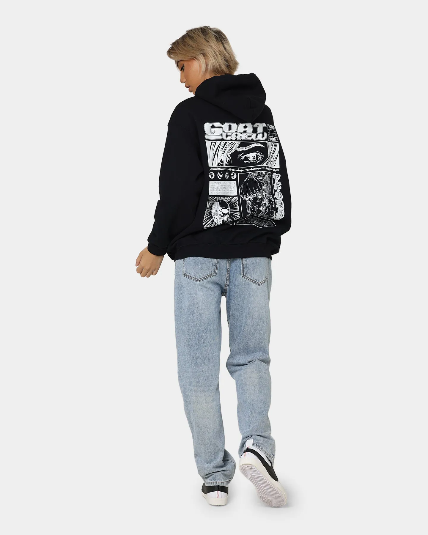 Goat Crew Harajuku Hoodie Black Template Trendy Accessory