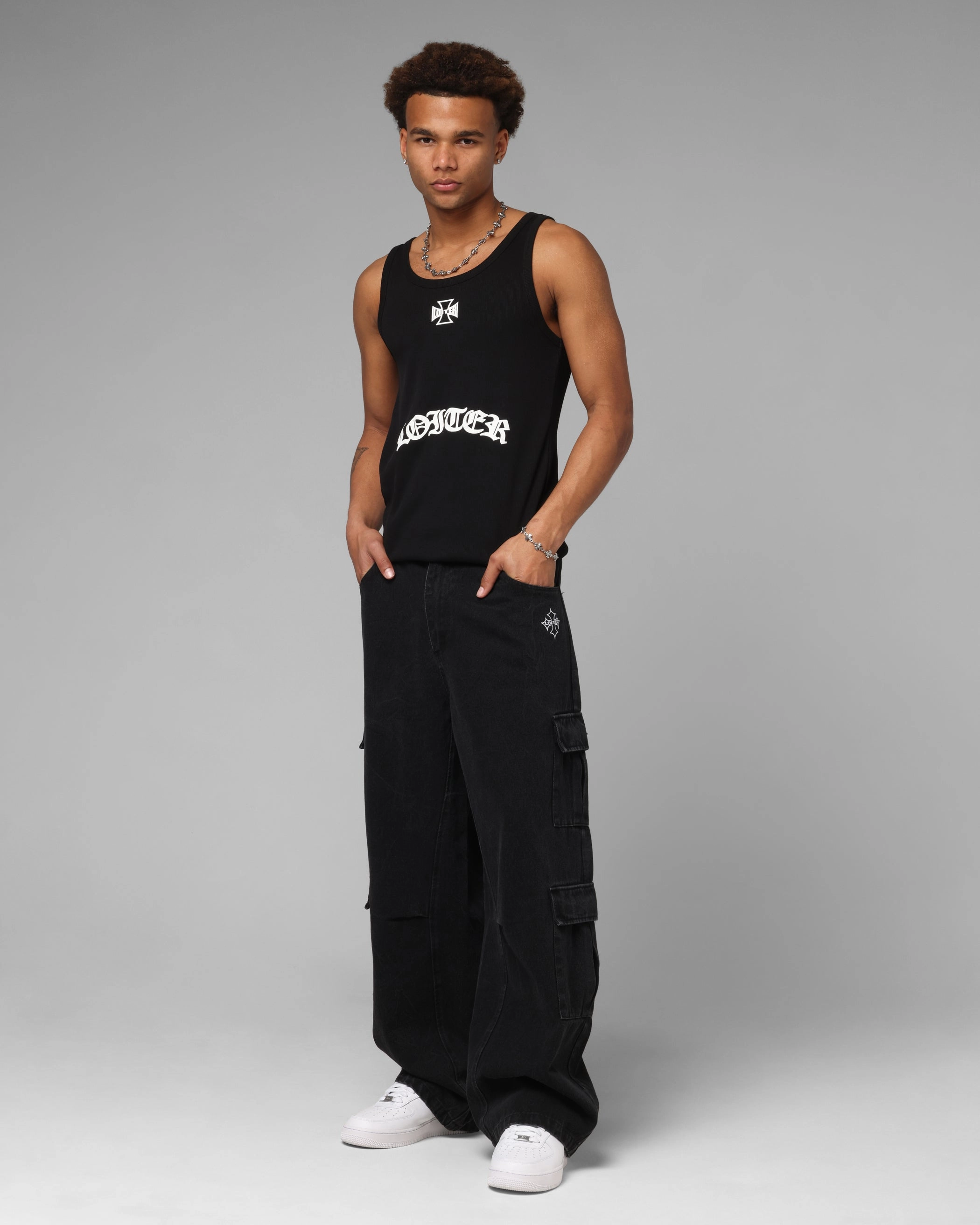 Air Circulation Premium Quality Loiter F-16 Balloon Cargo Pants Black