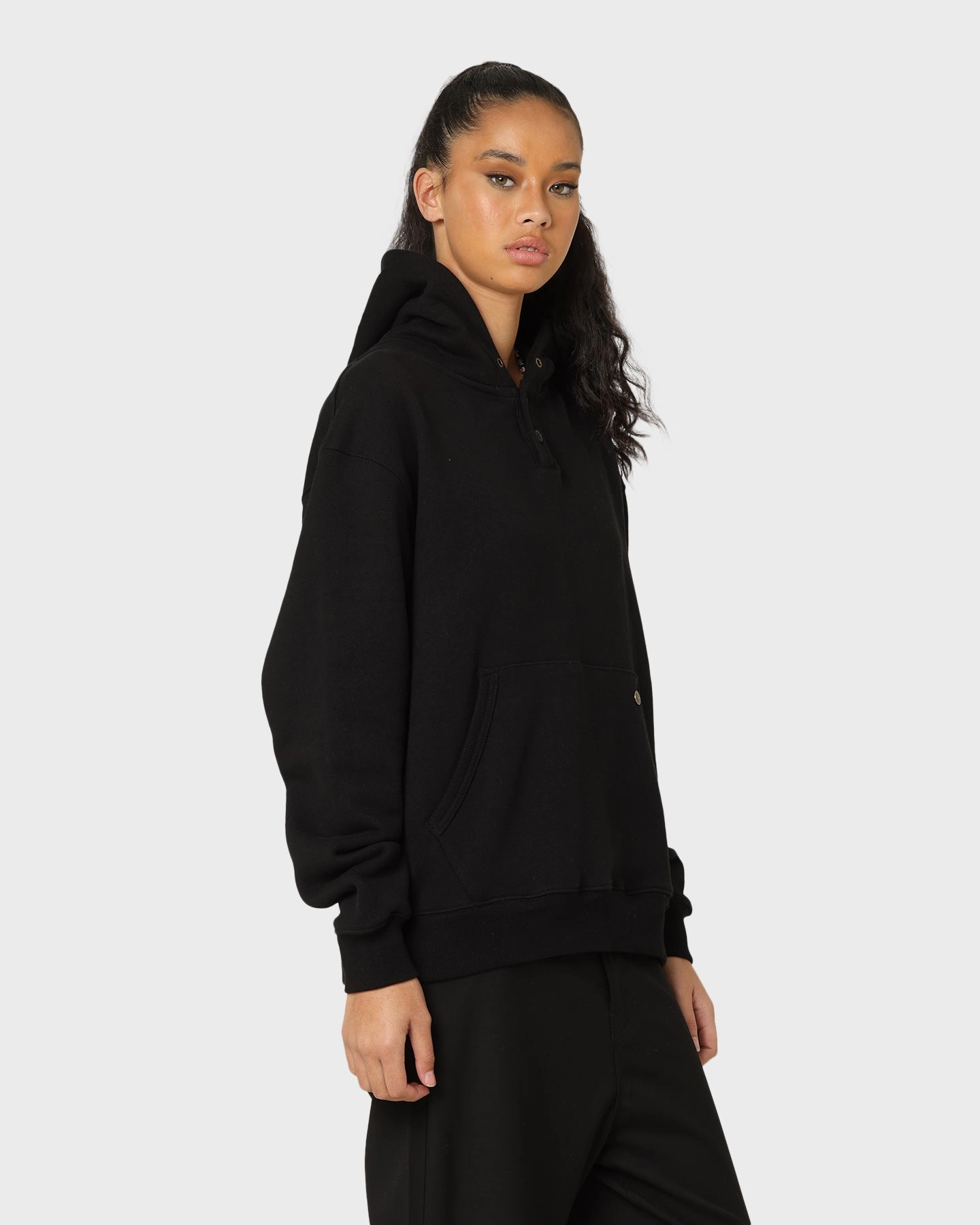 Honor The Gift Noble Hoodie  Black Soft Interior Lining Silicone Grip Cuffs