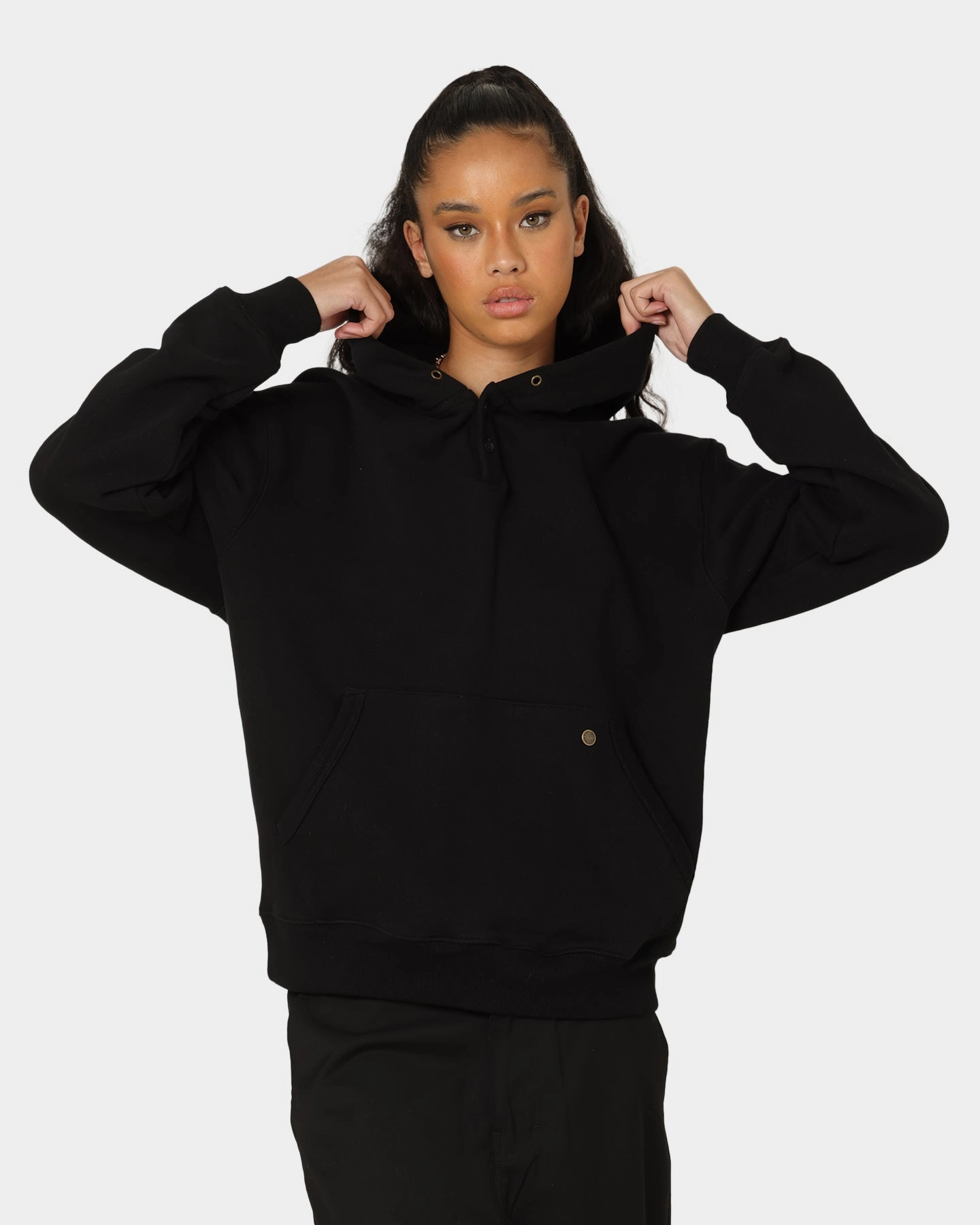Recover Laser Cut Perforations Honor The Gift Noble Hoodie  Black