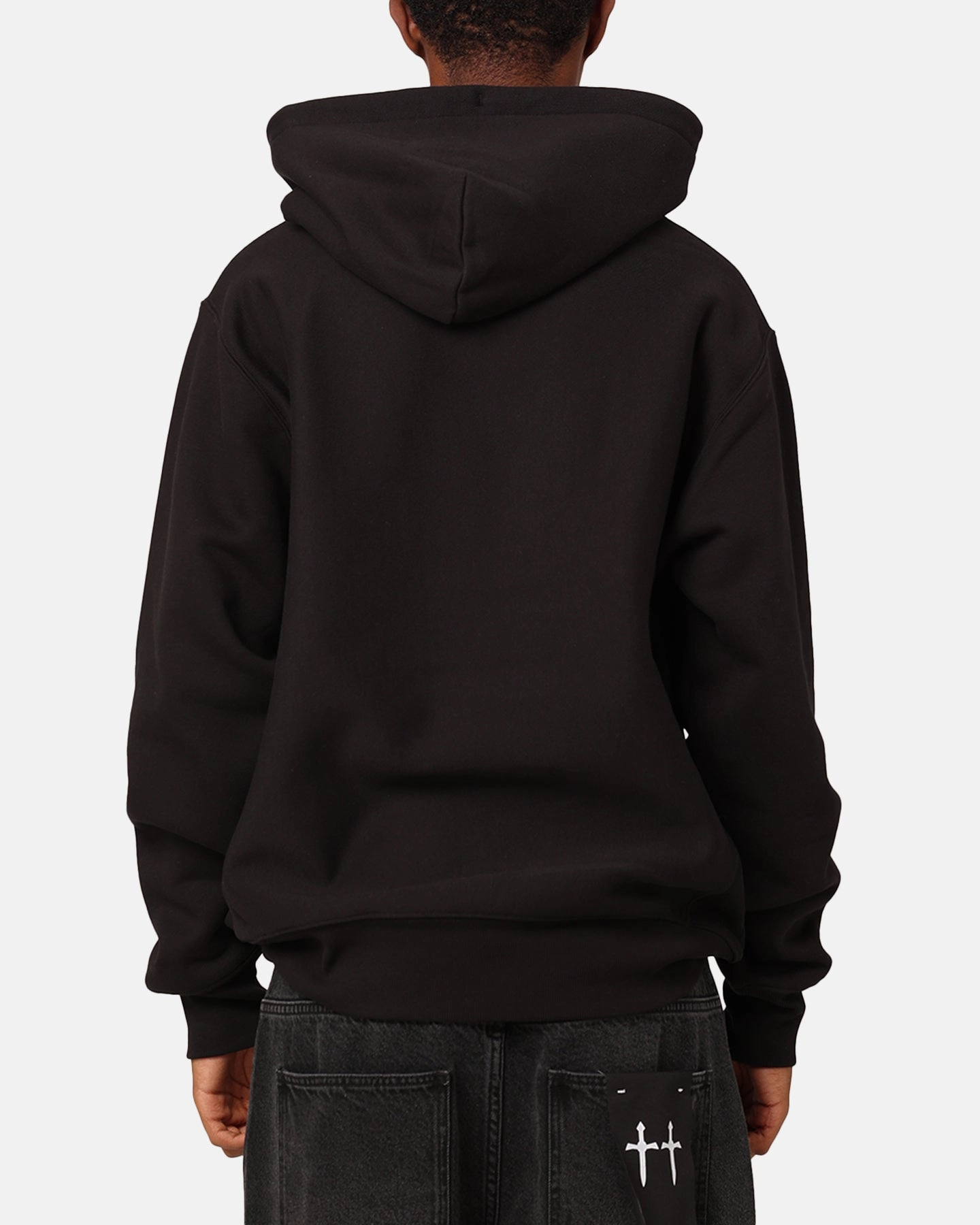 Champion Reverse Weave Small C Hoodie Black Bonded seams