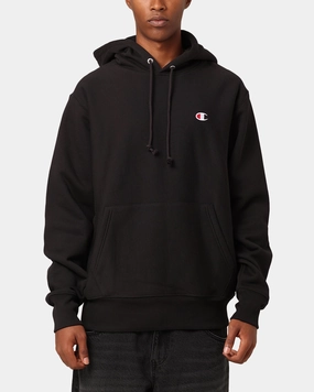 Champion Reverse Weave Small C Hoodie Black Holiday Wear