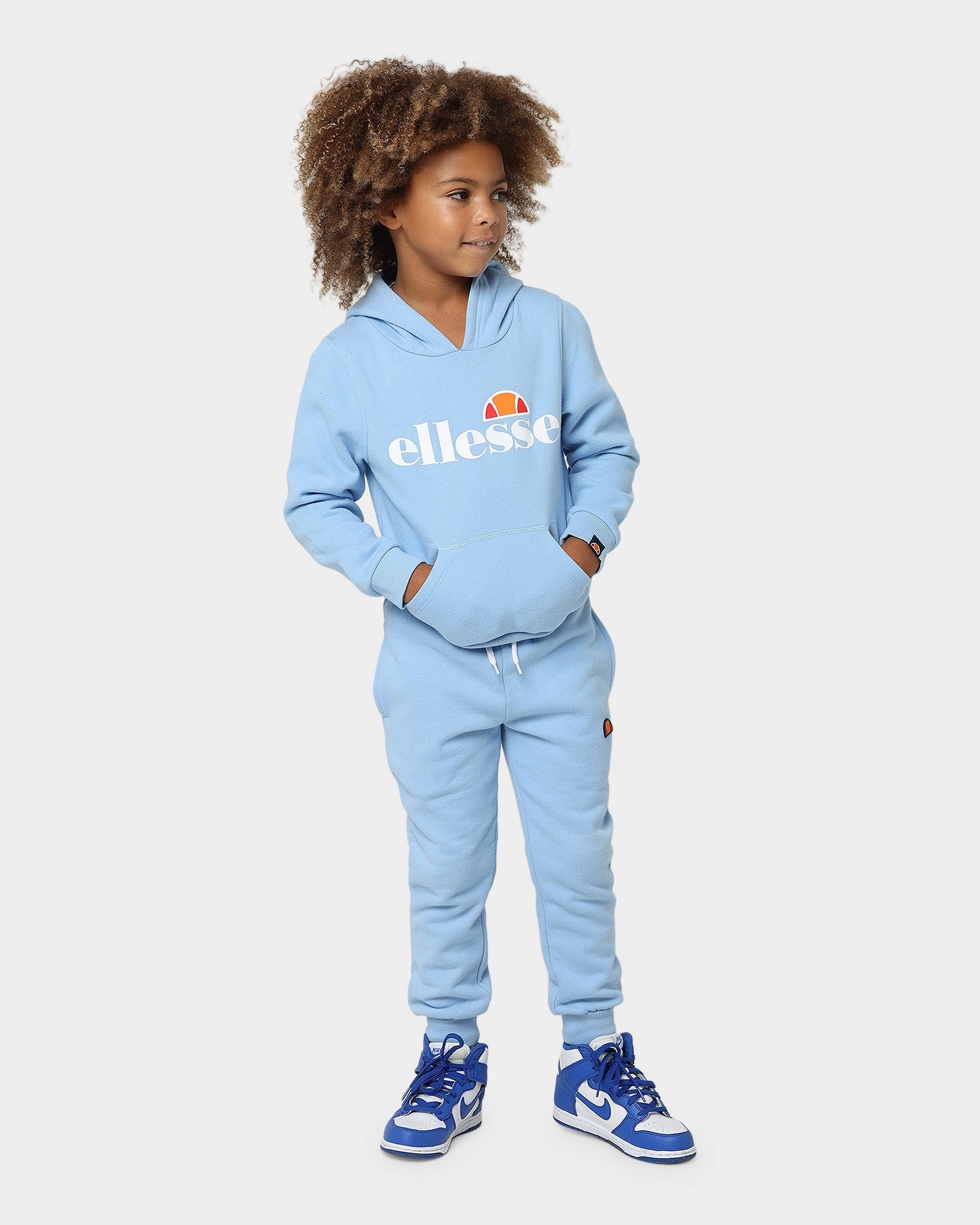 Ellesse Kids' Jero OH Hoodie Light Blue Windproof Shield