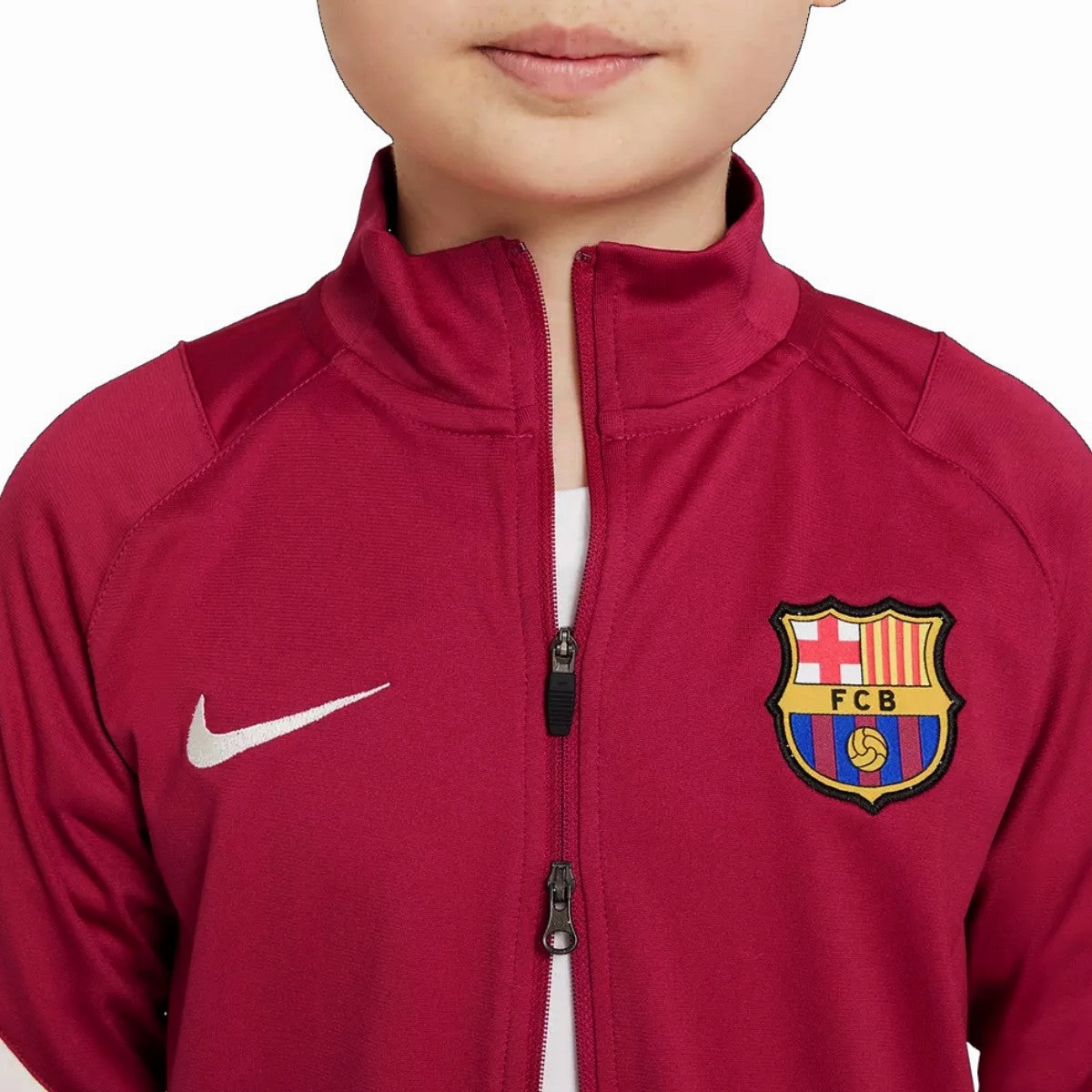 Polyester Kids - FC Barcelona training presentation Soccer tracksuit 2021/22 - Nike