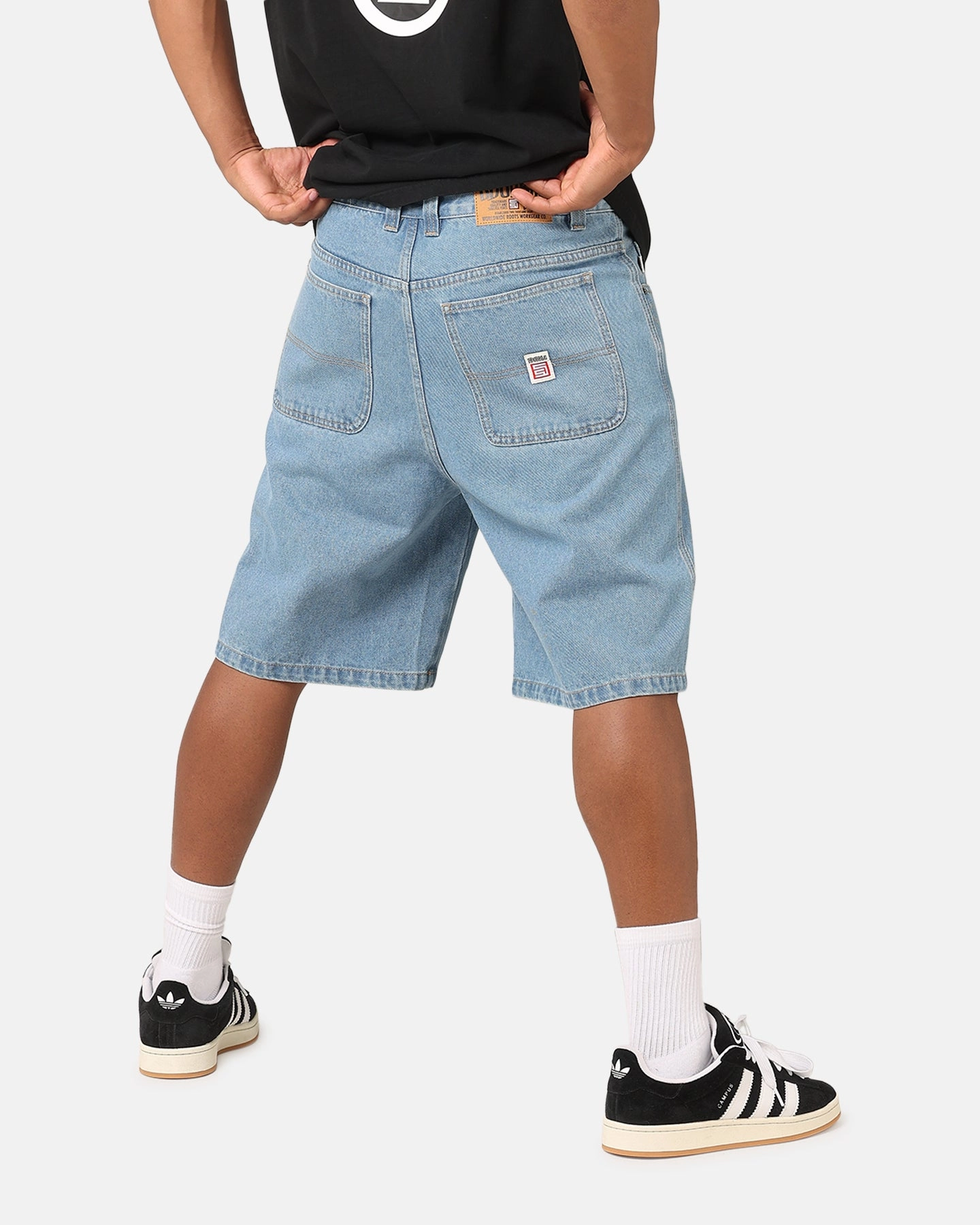 Run Ready S Double Denim Standard Shorts Mid Blue