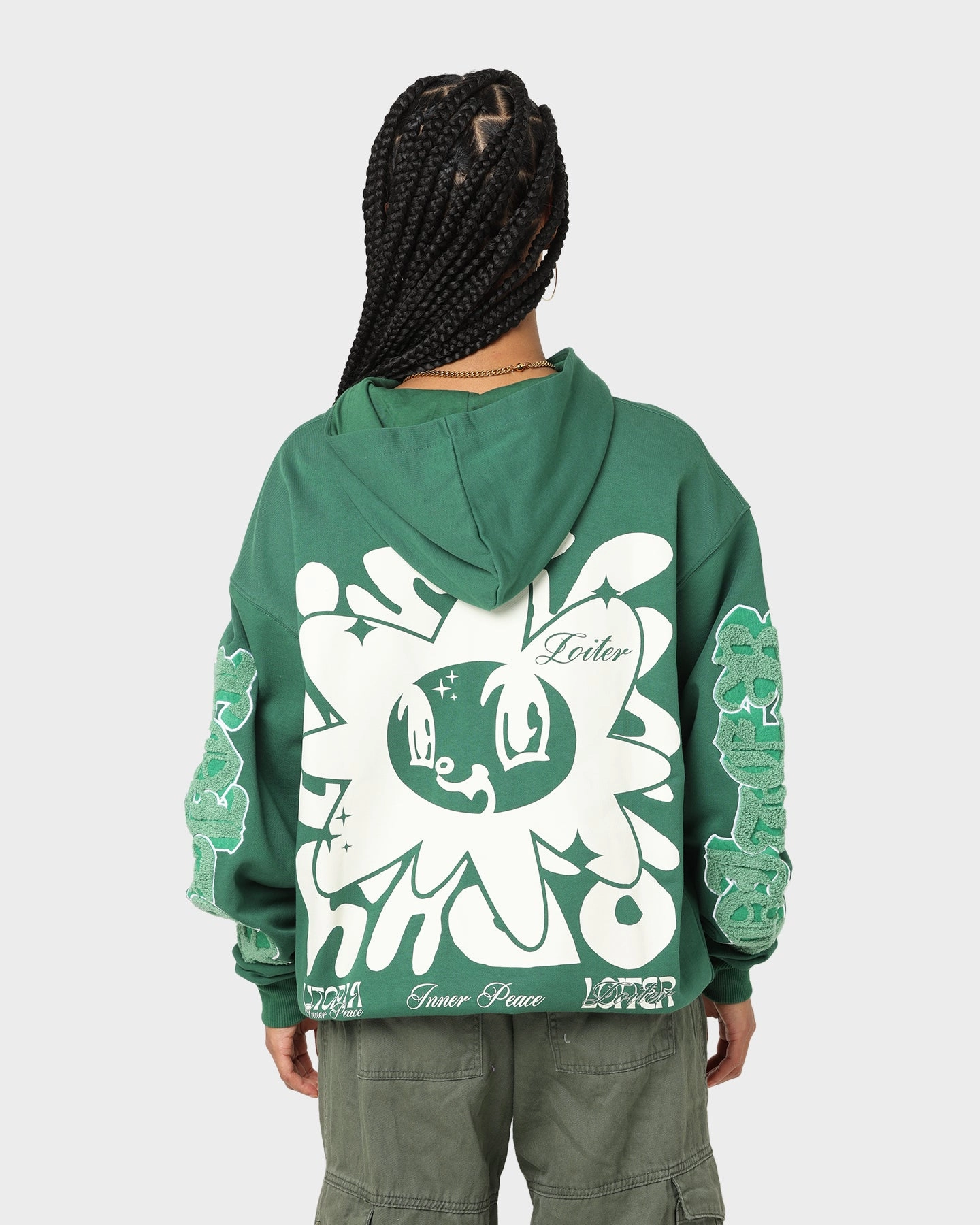 Loiter Fleur Hoodie Green Fantasize