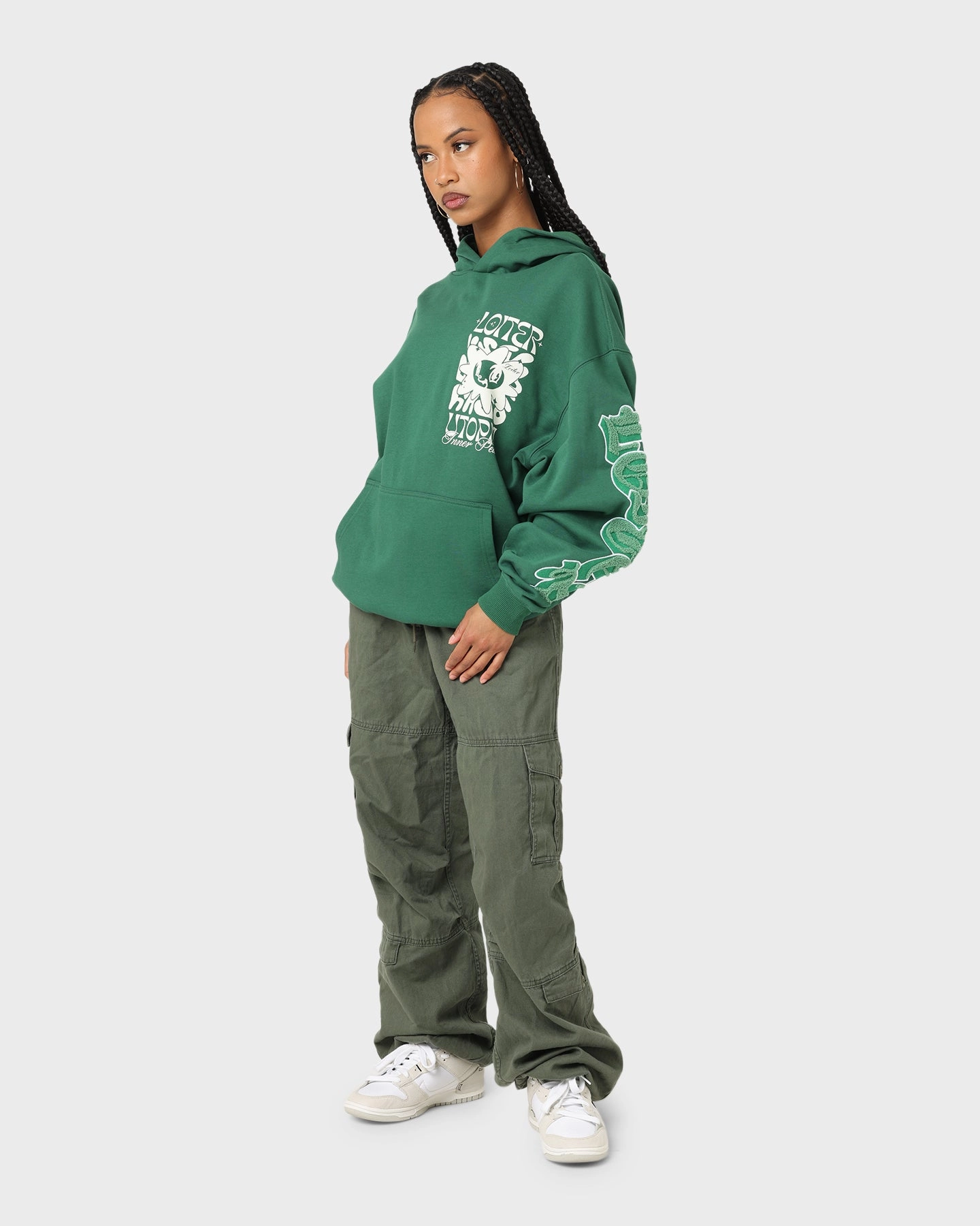 Loiter Fleur Hoodie Green MoistureWicking
