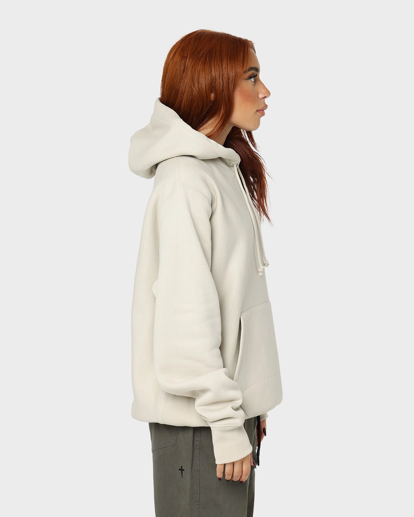 Champion Reverse Weave Small C Hoodie Pebblestone Anti Pilling